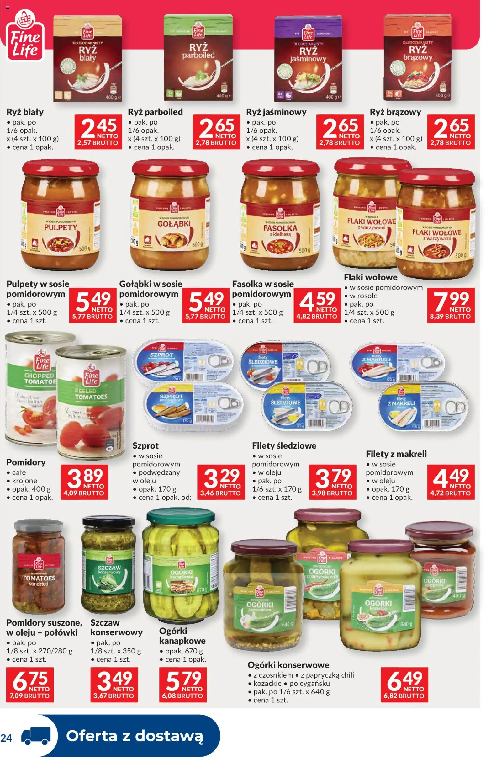 Makro Gazetka - Dystrybucja do sklepów od 07.01.2026 | Strona: 24 | Produkty: Kiełbasa, Flaki, Ryż, Ogórki