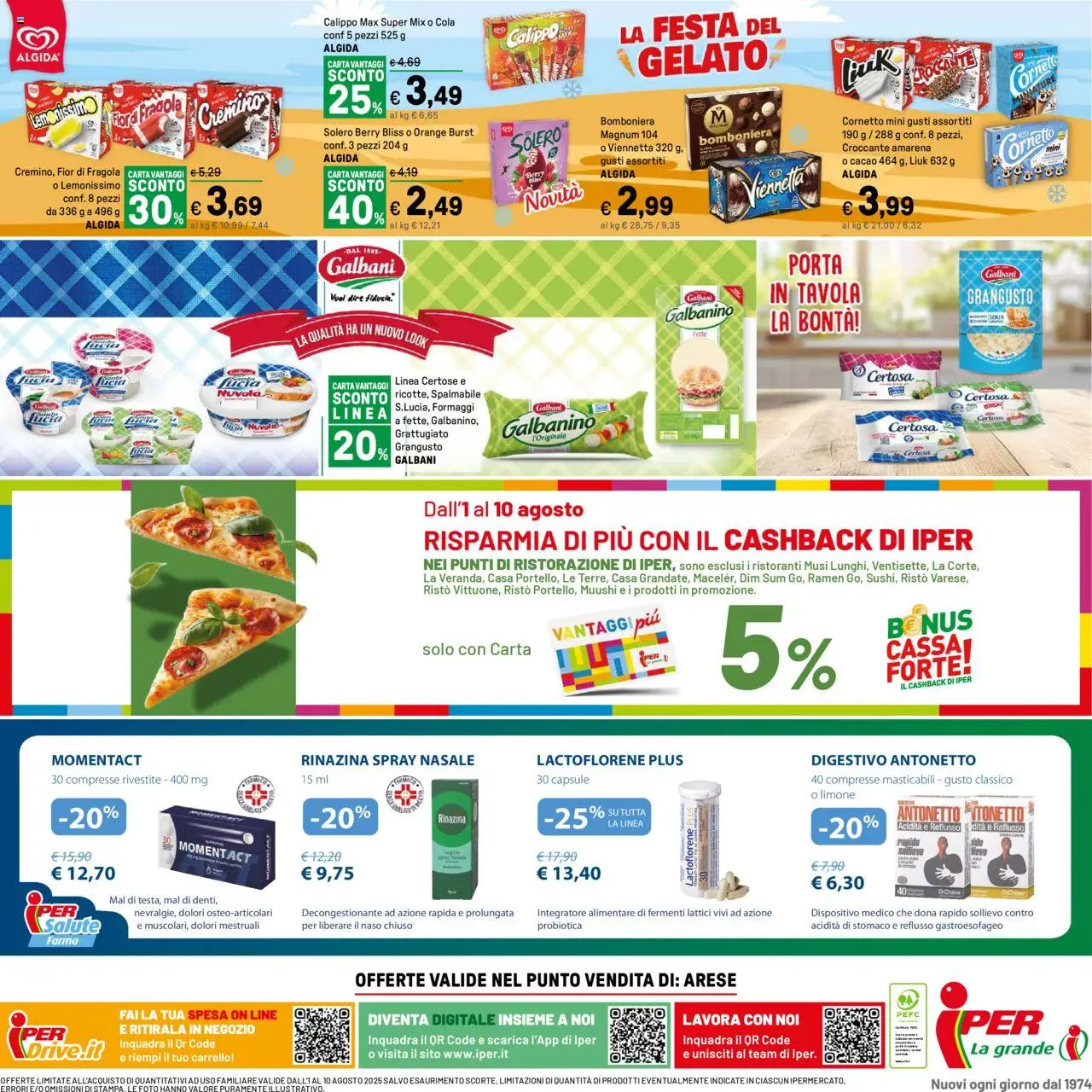 Volantino Iper del 01.08.2025 | Pagina: 40 | Prodotti: Cornetto, Carrello, Digestivo, Amarena