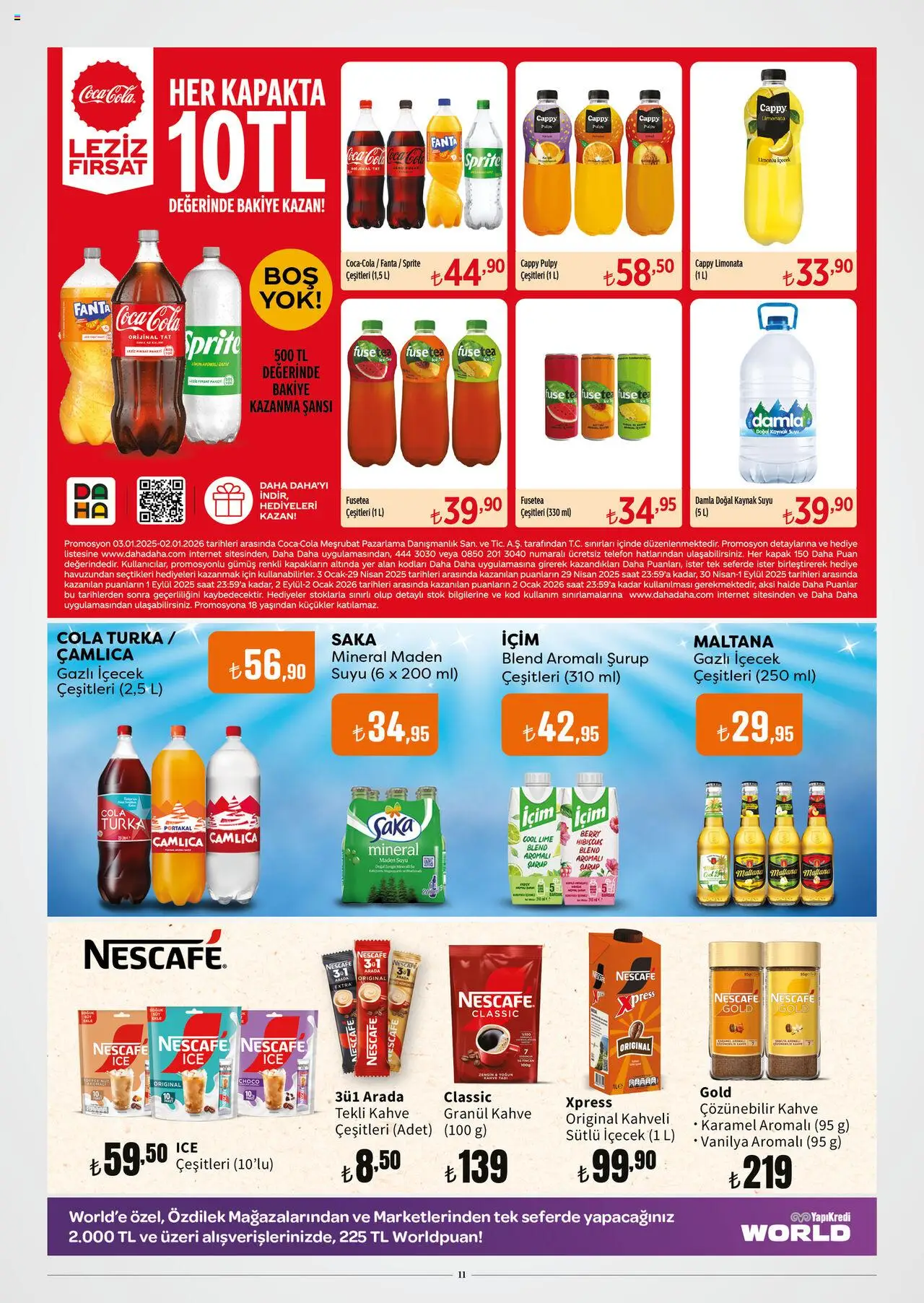 Özdilek Katalog - 13.08.2025 tarihinden itibaren geçerlidir | Sayfa: 11 | Ürünler: Limonata, Gazlı içecek, Fanta, Sprite