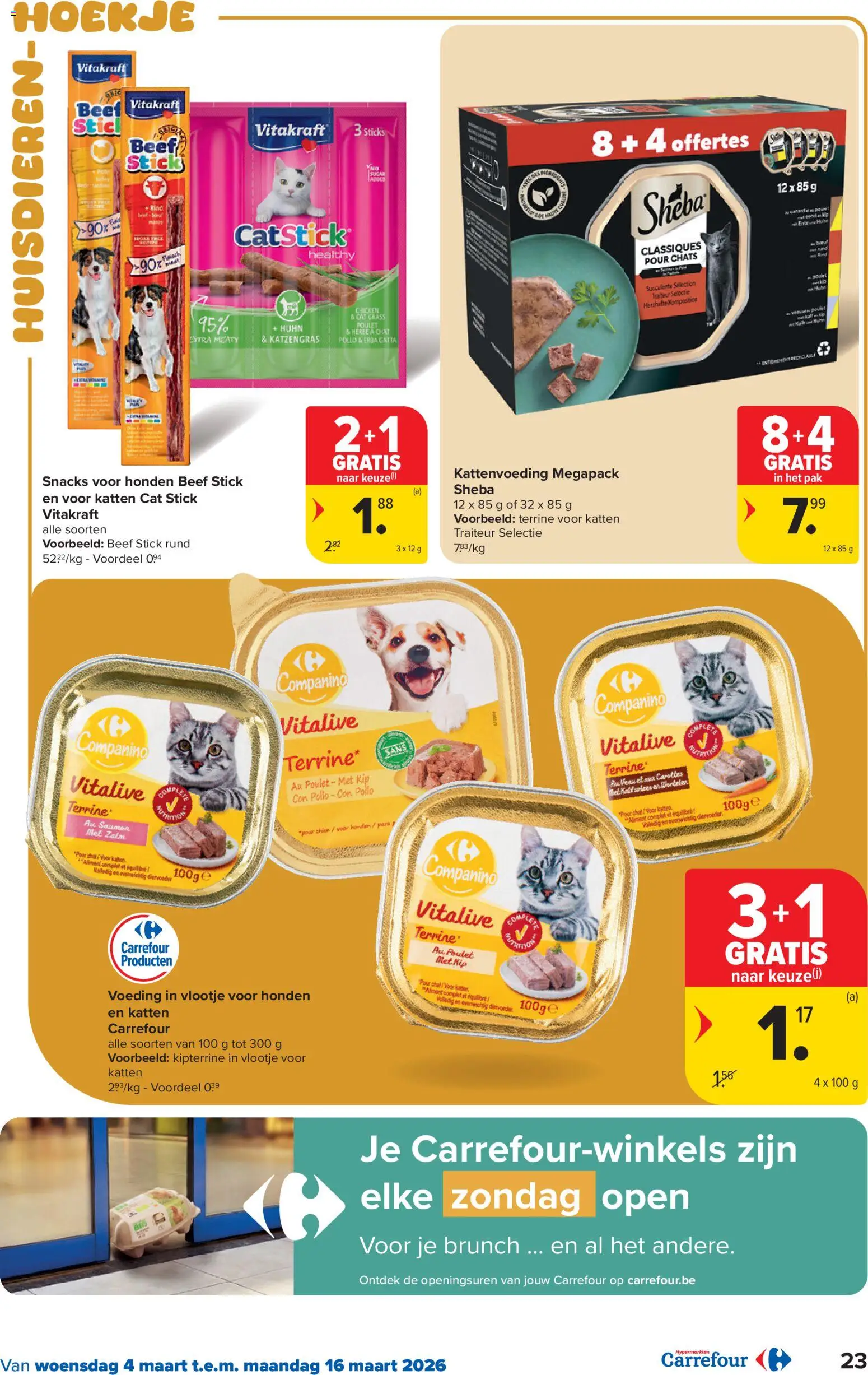 {H1} | Pagina: 23 | Producten: Zalm, Kip, Snacks, Wortelen