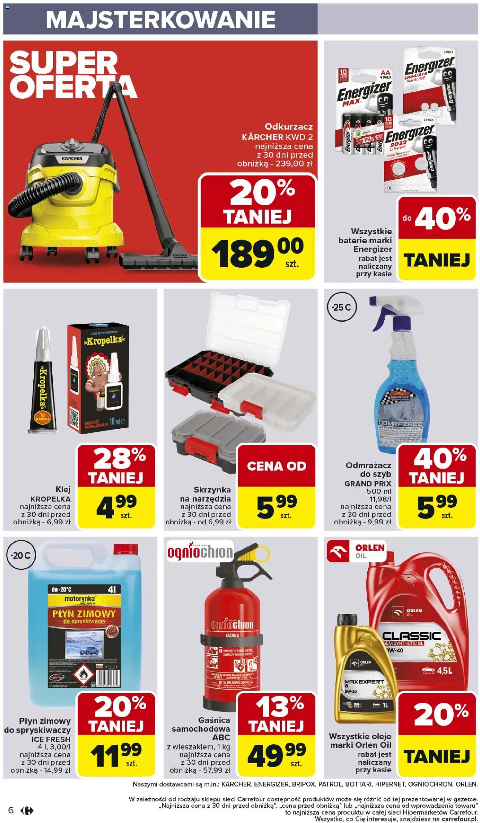 Carrefour Gazetka - Łap super okazje od 03.11.2025 | Strona: 6 | Produkty: Gaśnica, Odkurzacz, Baterie