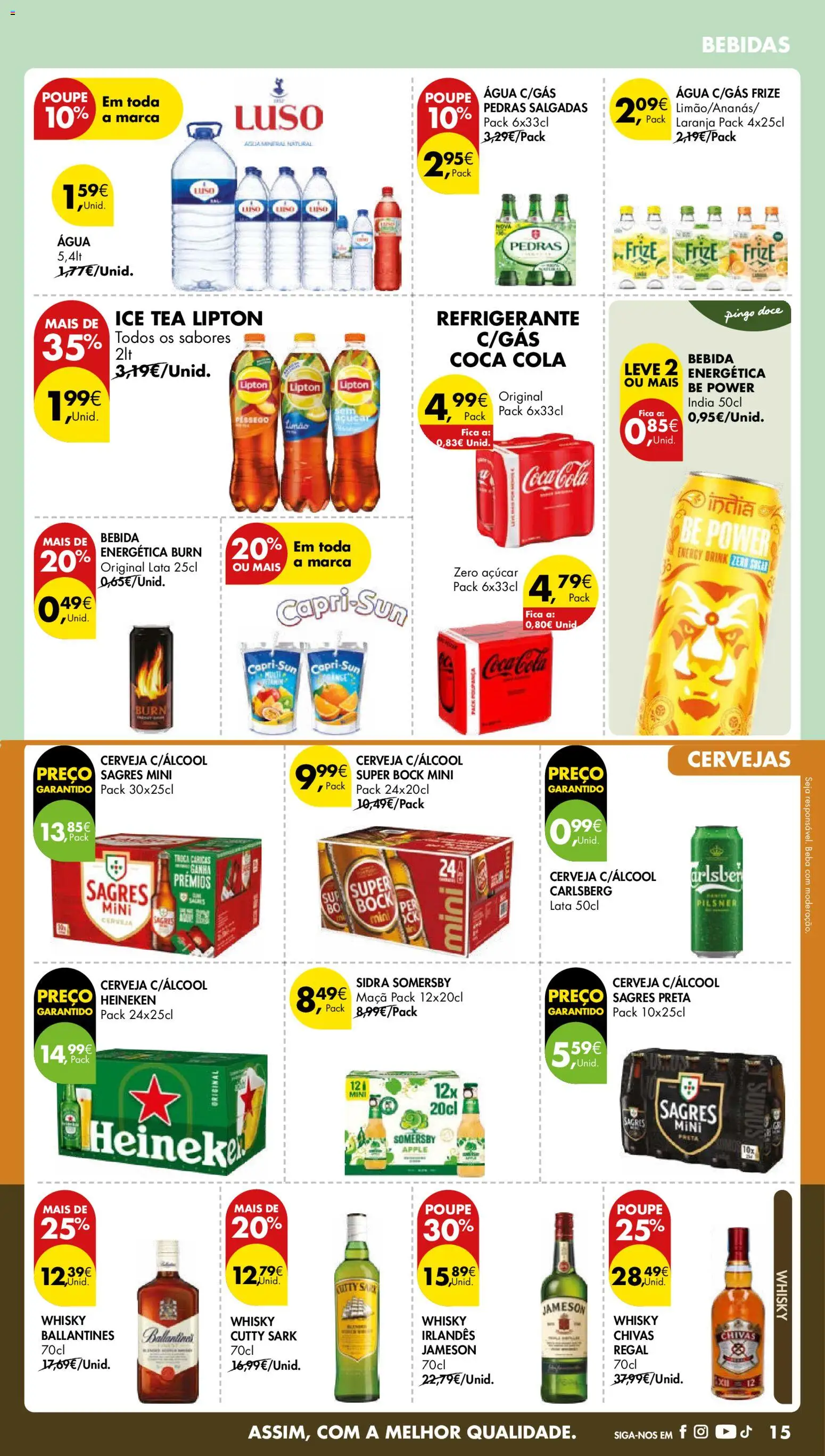 Pingo Doce folheto │ válido de 03.01.2026 | Página: 15 | Produtos: Agua, Maça, Cerveja, Somersby