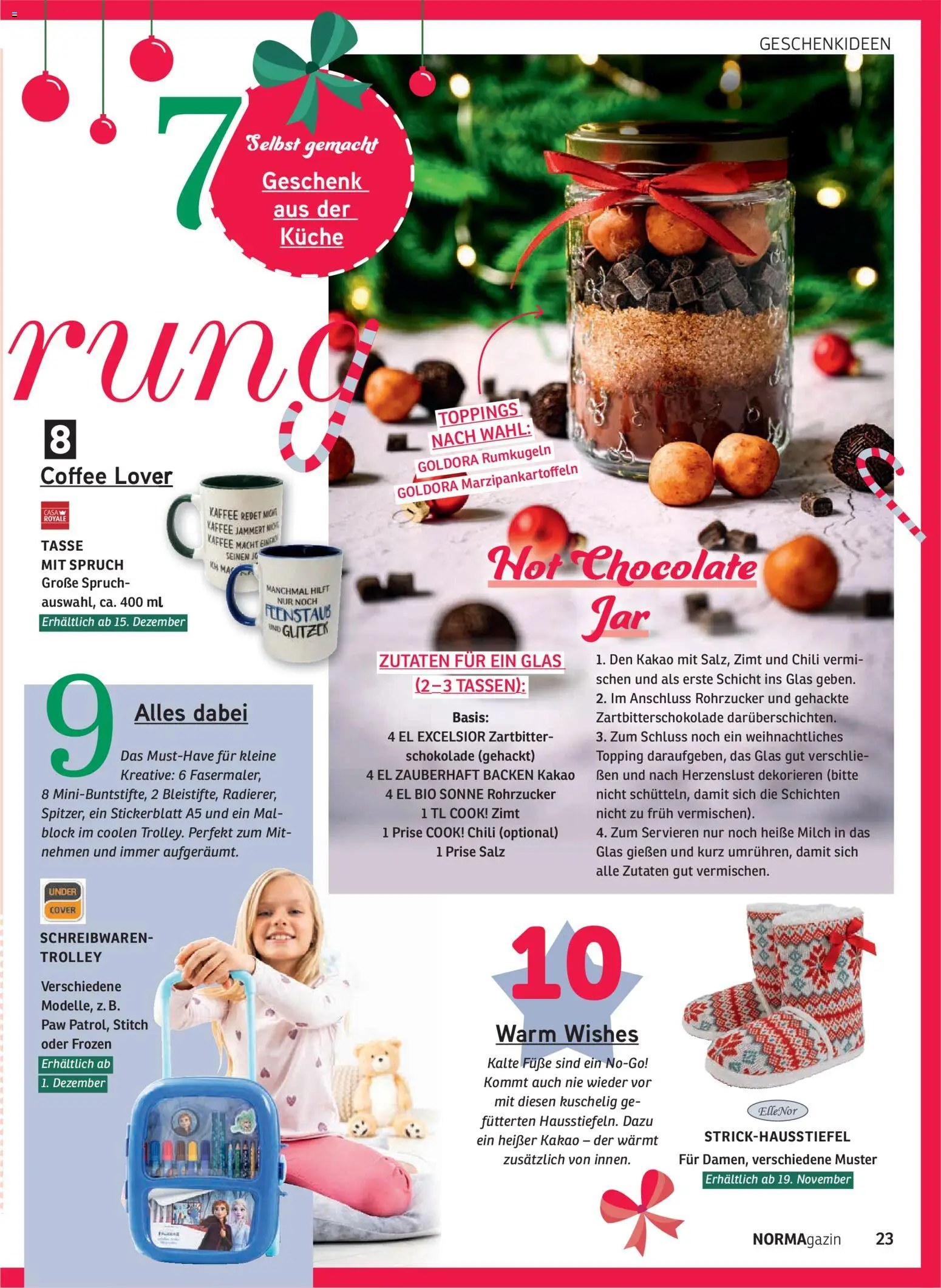 Norma NORMAgazin November/Dezember 2025 – gültig ab 01.11.2025 | Seite: 23 | Produkte: Küche, Rumkugeln, Salz, Chili