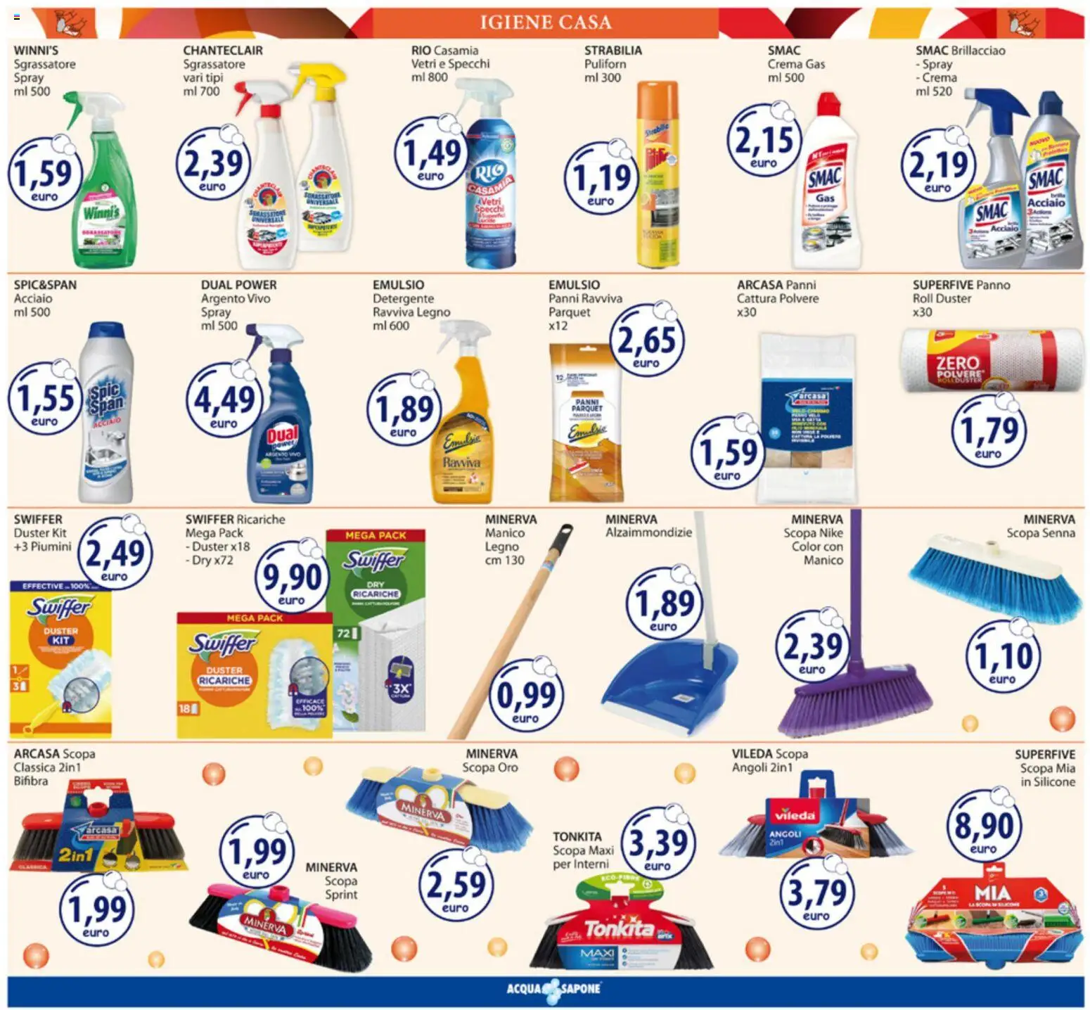 Volantino Acqua e Sapone del 17.11.2025 | Pagina: 15 | Prodotti: Crema, Sapone, Detergente, Scopa