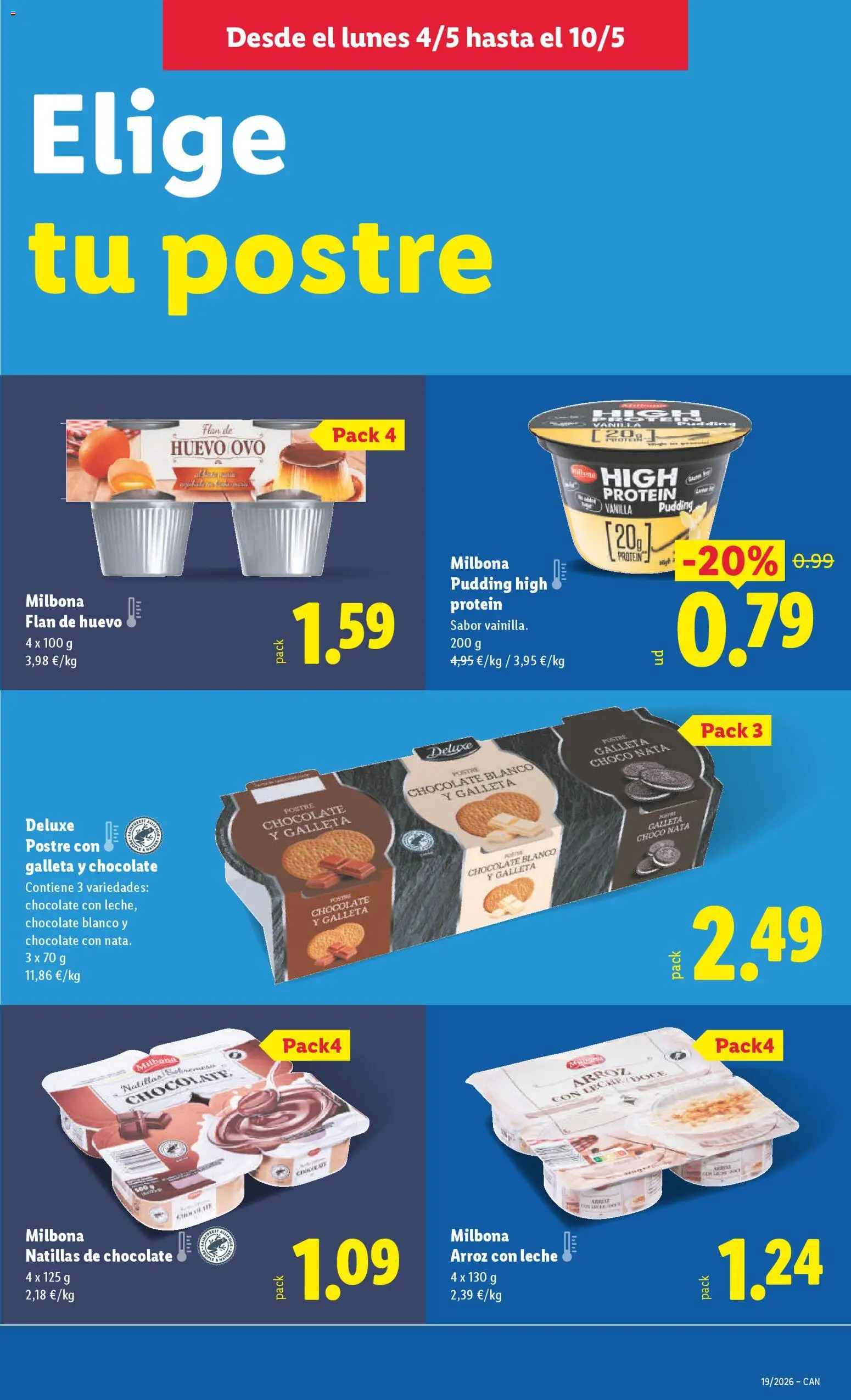 Lidl folleto │ válido desde el 04.05.2026 | Página: 11 | Productos: Leche, Chocolate, Arroz
