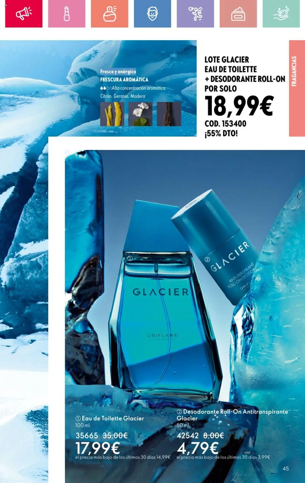 Oriflame - Catálogo Campaña 12 │ válido desde el 24.08.2025 | Página: 45 | Productos: Eau de toilette, Desodorante, Antitranspirante