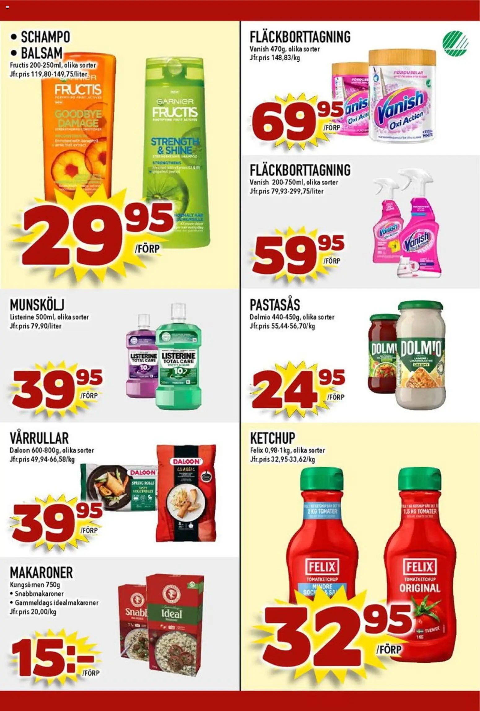 Matdax reklamblad aktuell från 23.03.2026 | Sida: 20 | Produkter: Munskölj, Schampo, Balsam, Ketchup