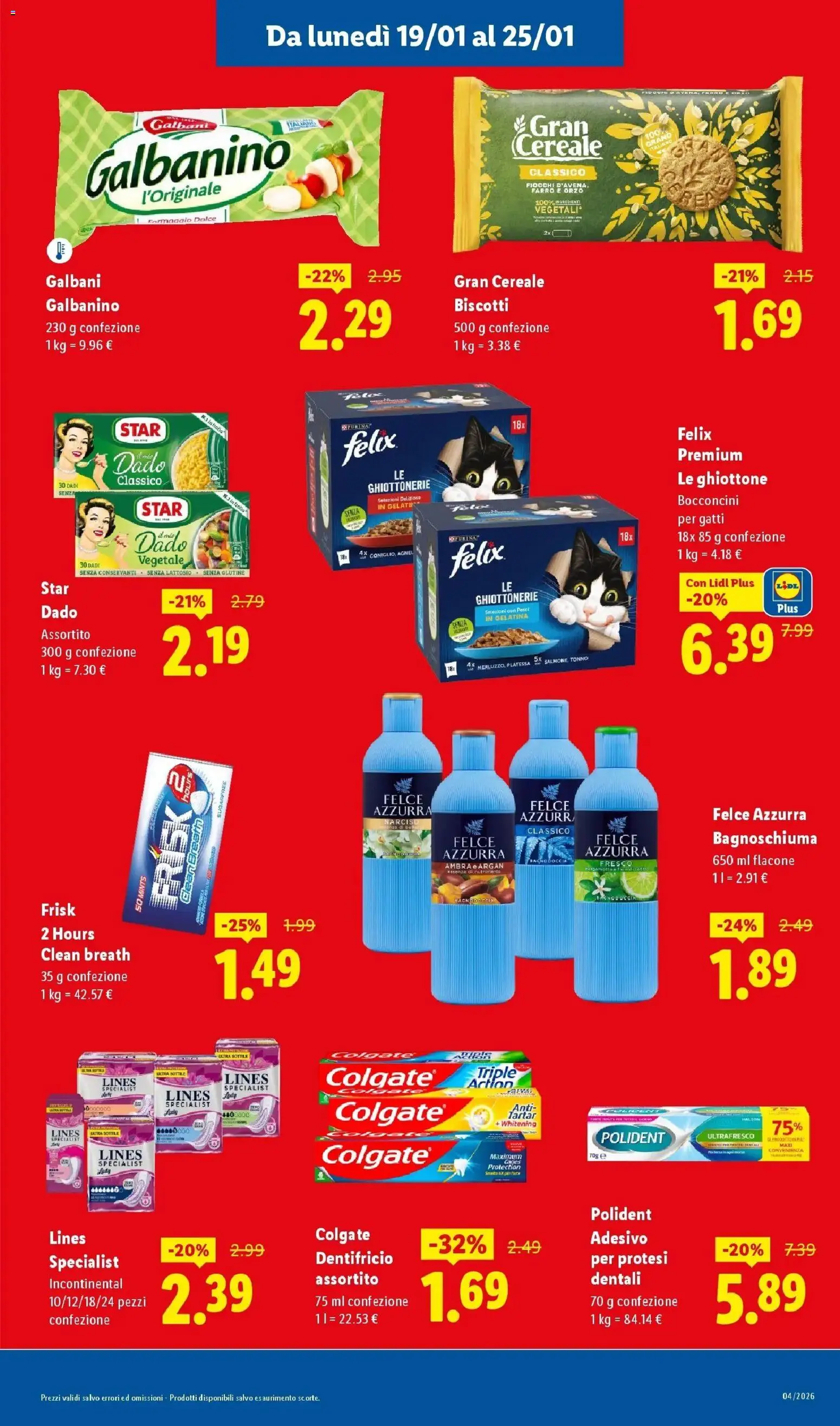 Volantino Lidl del 15.01.2026 | Pagina: 13 | Prodotti: Dentifricio, Fiocchi, Bagno, Doccia