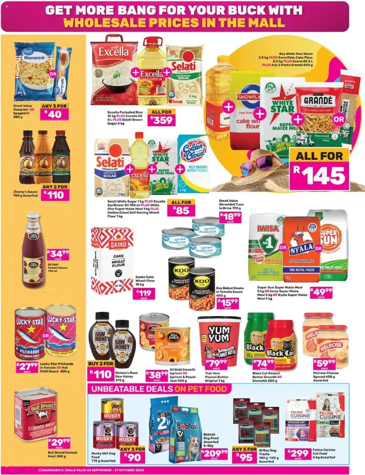 New Game catalogue – valid from 23.09.2025 | Page: 2 | Products: Tuna, Rice, Peach, Cat food