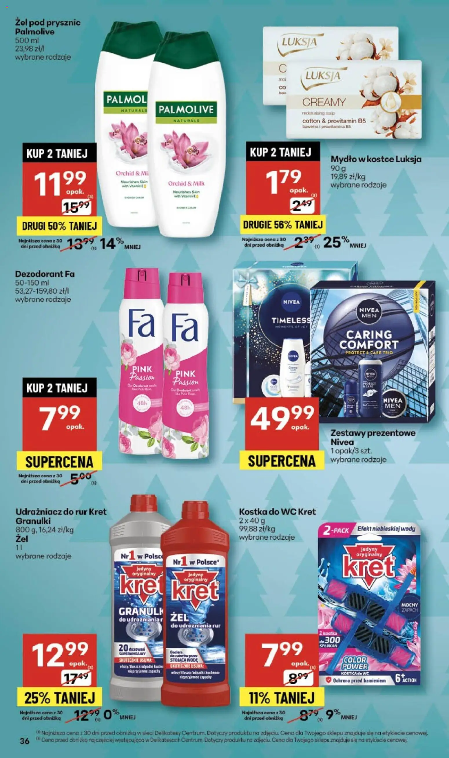 Delikatesy Centrum Gazetka od 04.12.2025 | Strona: 36 | Produkty: Delikatesy, Prysznic, Żel pod prysznic, Dezodorant