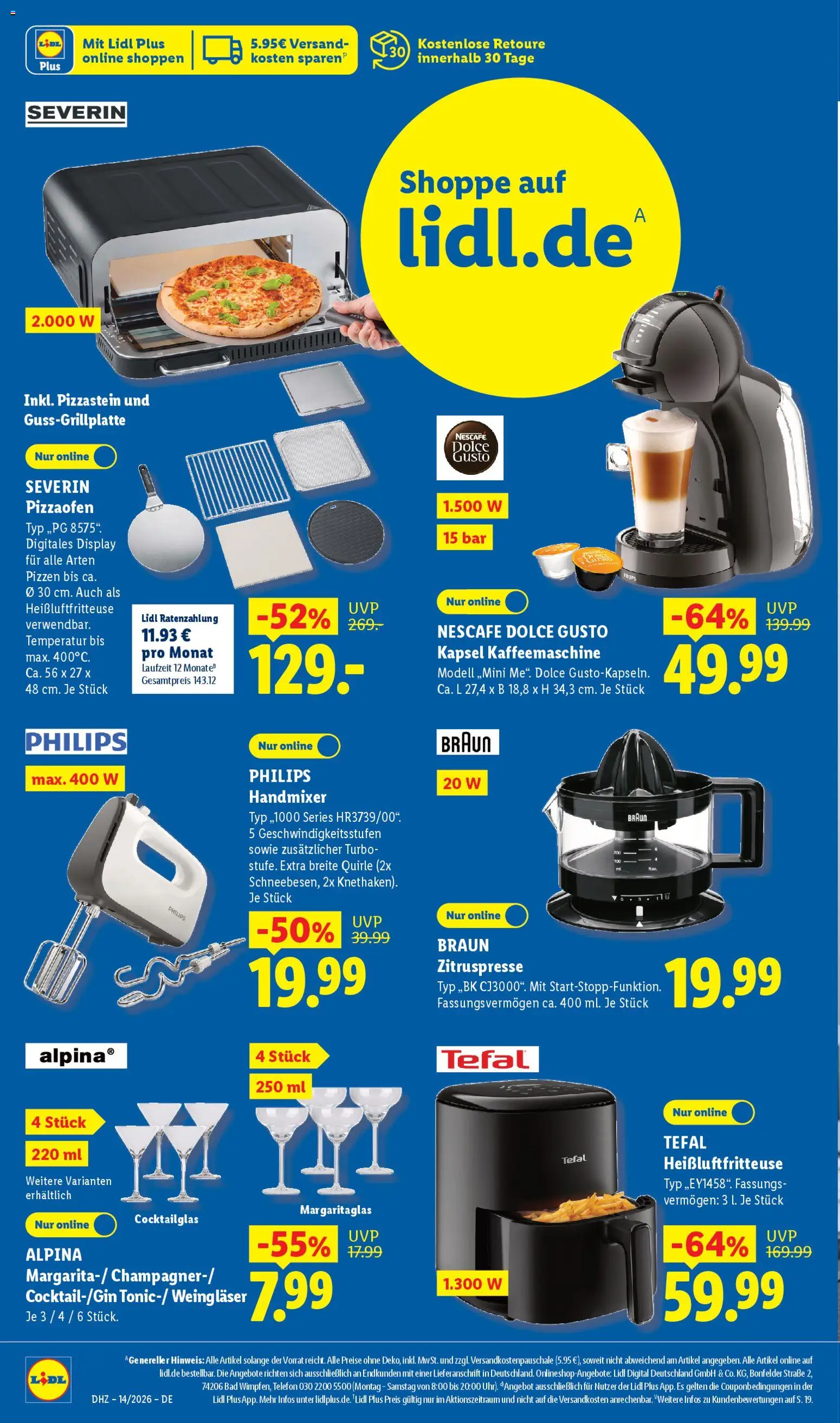 Lidl Německo leták od 30.03.2026 | Strana: 12 | Produkty: Dolce Gusto, Nescafé Dolce Gusto, Nescafé, Tefal