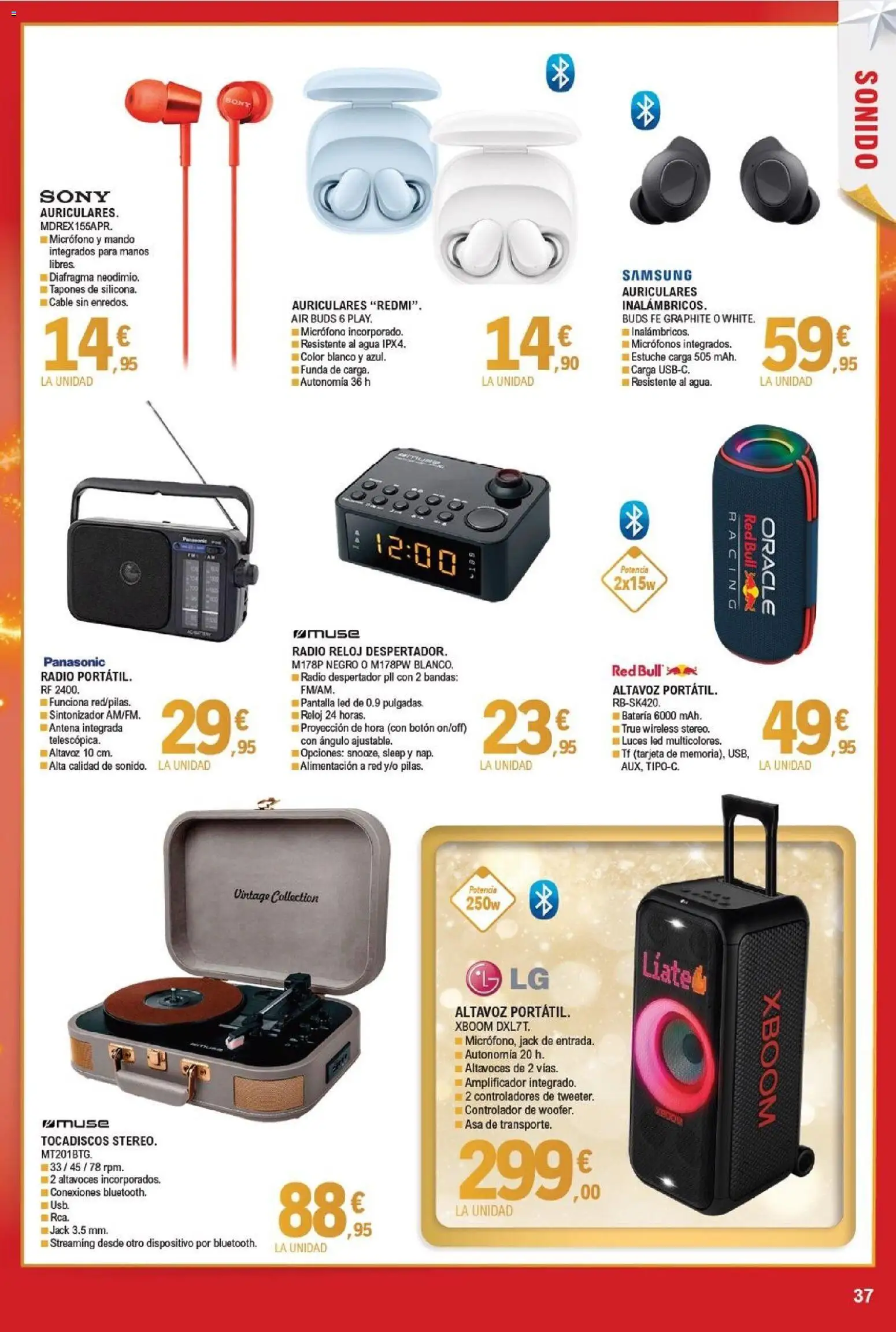 E.Leclerc folleto │ válido desde el 03.12.2025 | Página: 37 | Productos: Reloj, Auriculares, Micrófono, Funda