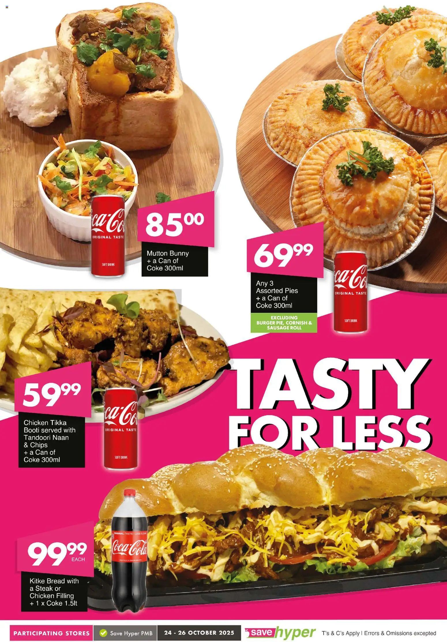 New Save catalogue – valid from 24.10.2025 | Page: 10 | Products: Coke, Chicken, Chips, Sausage