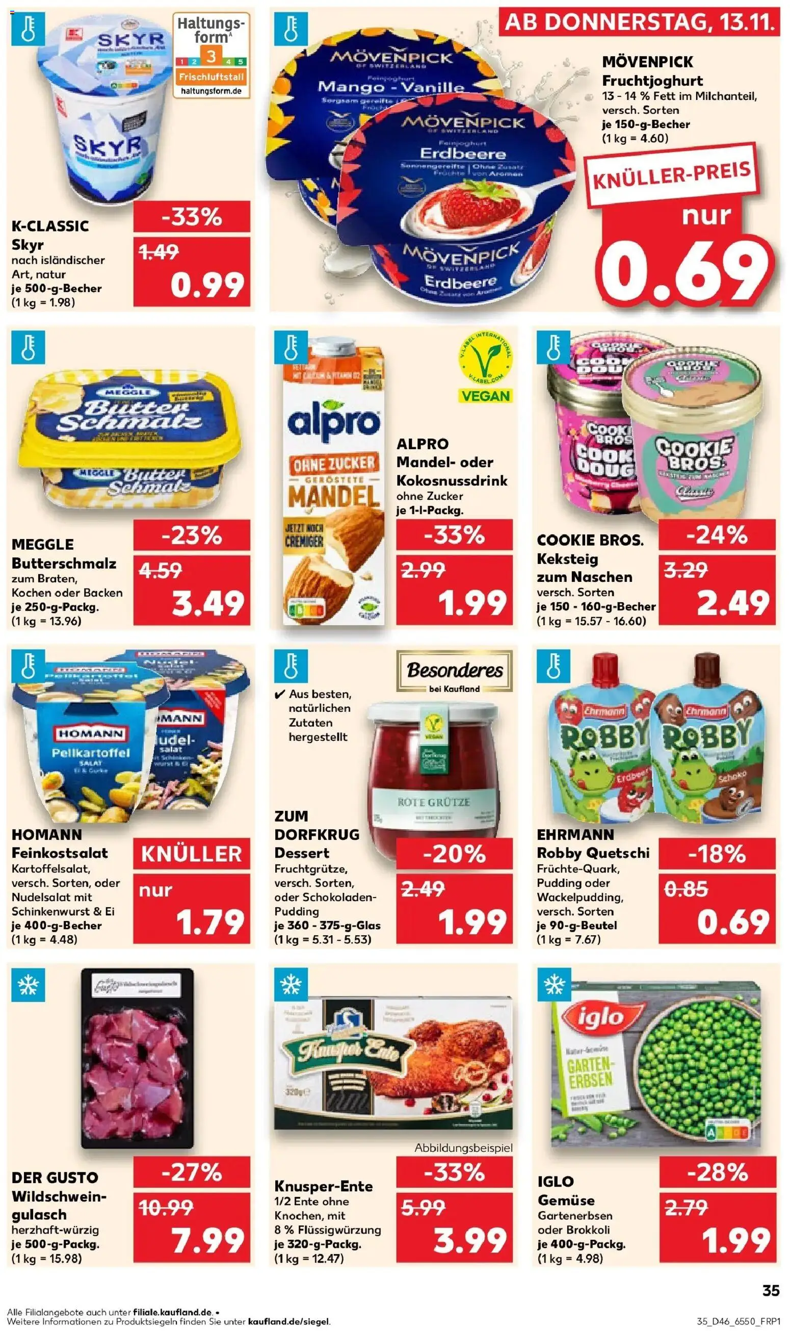 Kaufland prospekt Henstedt-Ulzburg	 – gültig ab 13.11.2025 | Seite: 35 | Produkte: Skyr, Mango, Meggle butter, Ente