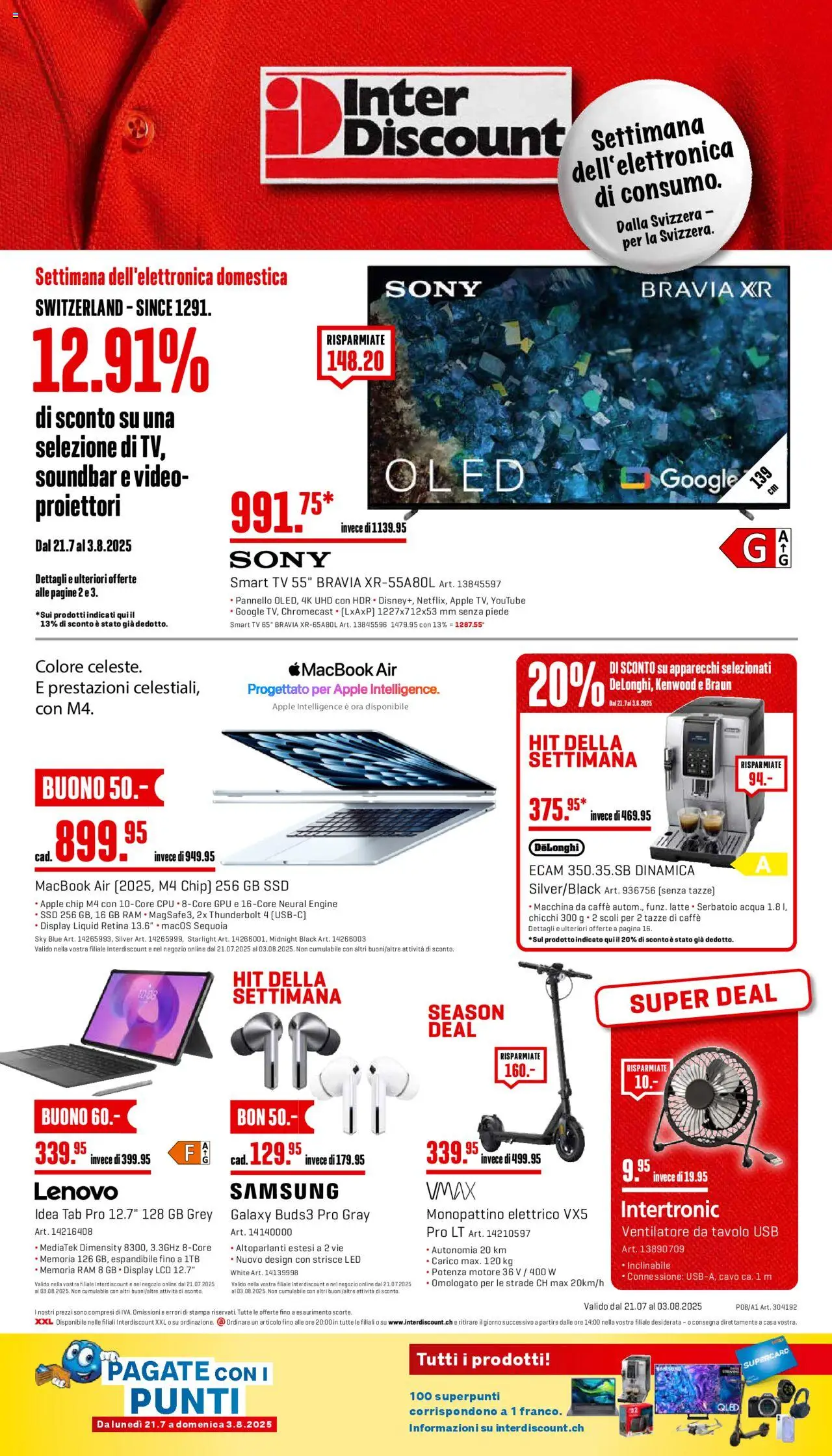 Interdiscount Aktionen IT ab 21.07.2025 | Seite: 20 | Produkte: Soundbar, Video, Apple, Usb