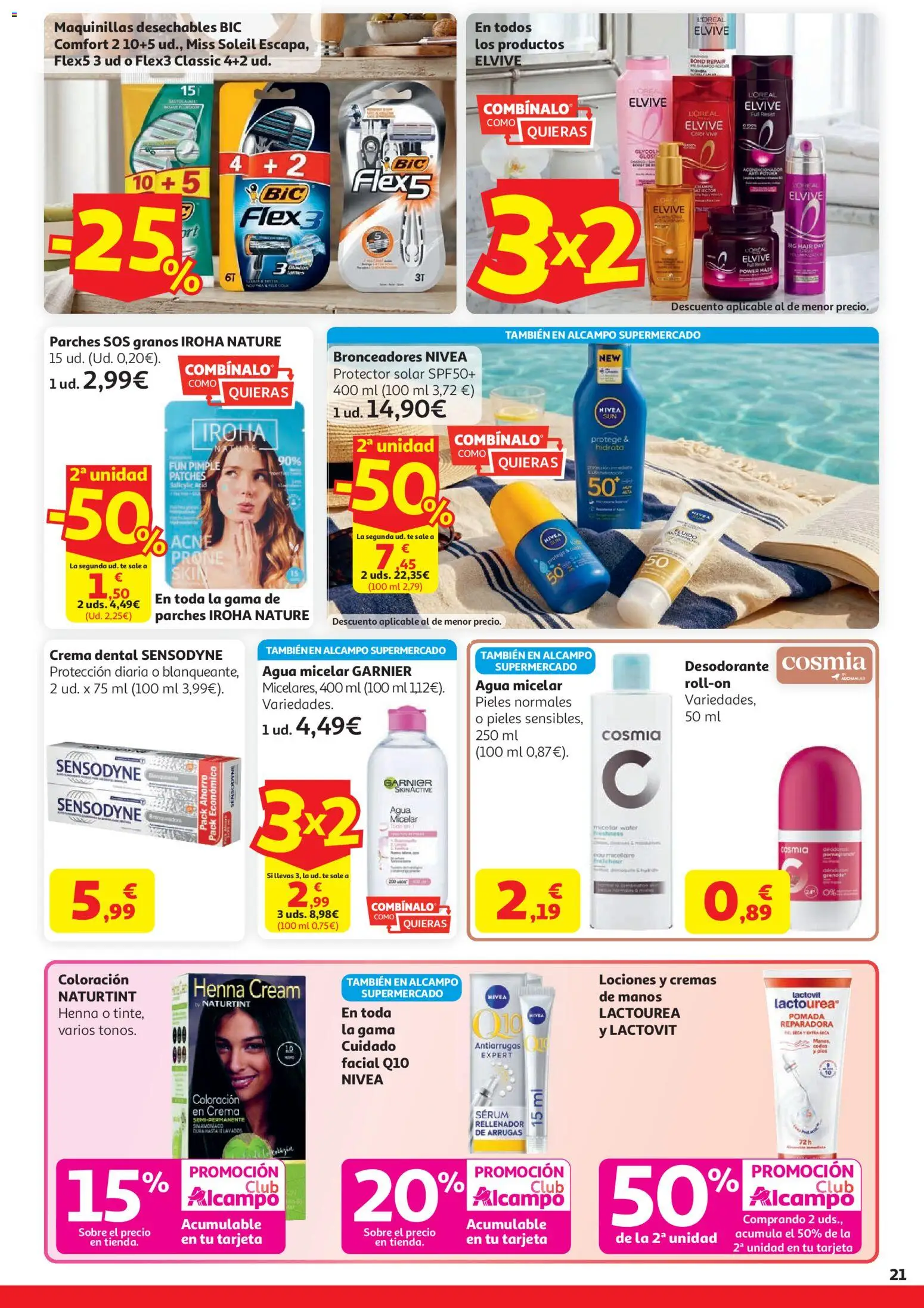 Alcampo HP Unico │ válido desde el 21.04.2026 | Página: 21 | Productos: Protector solar, Desodorante, Sérum, Té