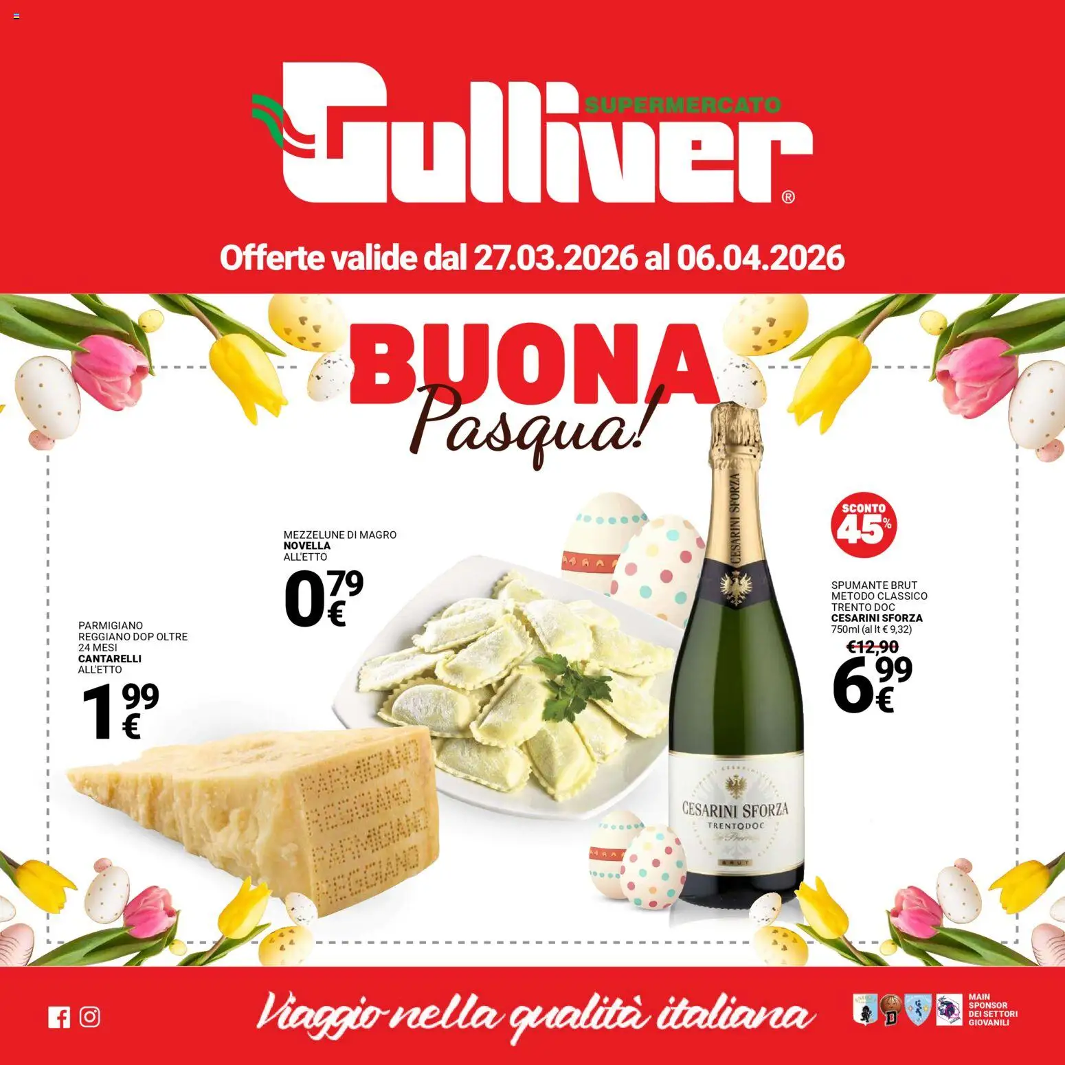 Volantino Gulliver del 27.03.2026 | Pagina: 1 | Prodotti: Spumante, Parmigiano