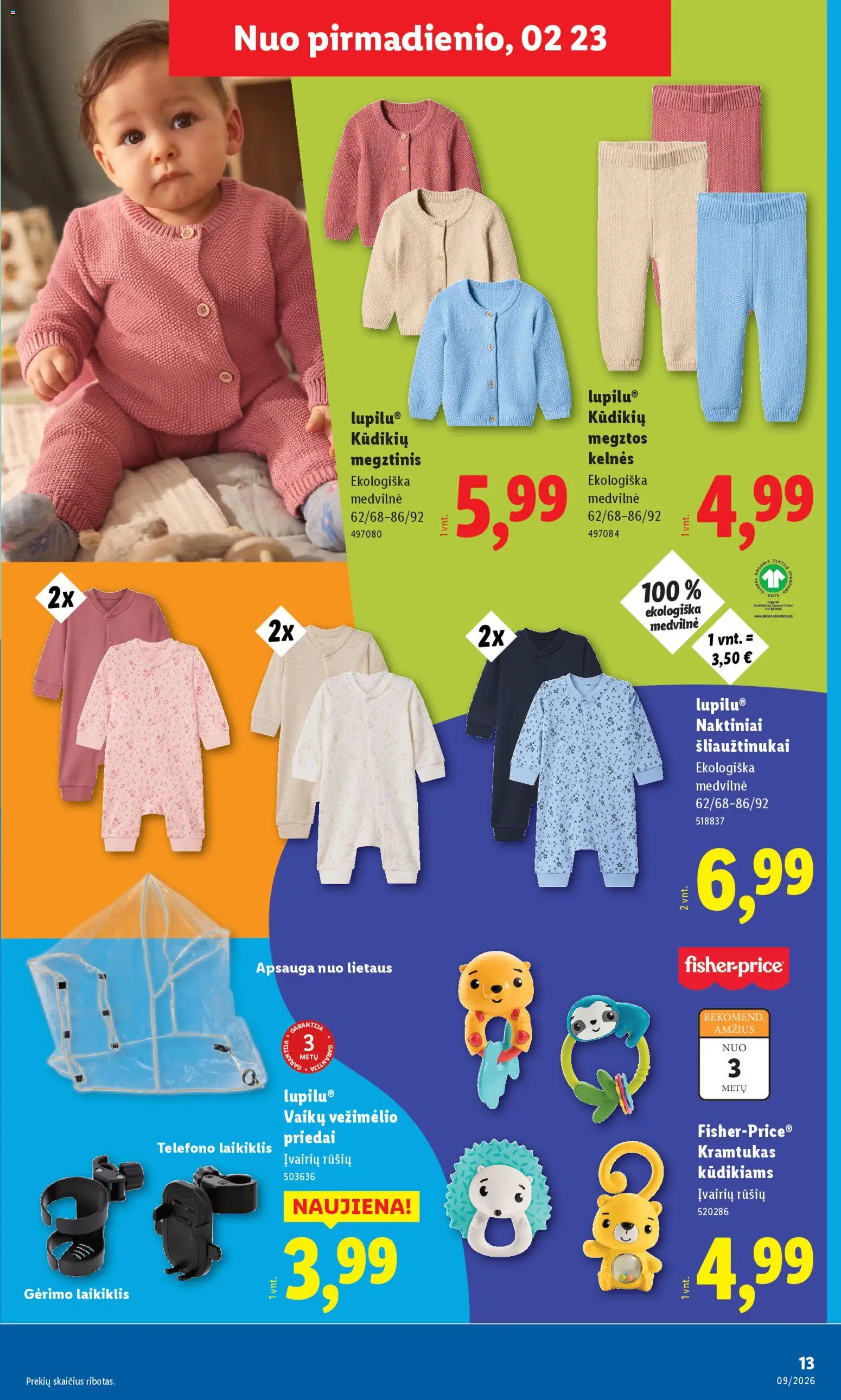 LIDL akcijos nuo 23.02.2026 | Puslapis: 13 | Prekių: Naktiniai, Megztinis, Kelnes