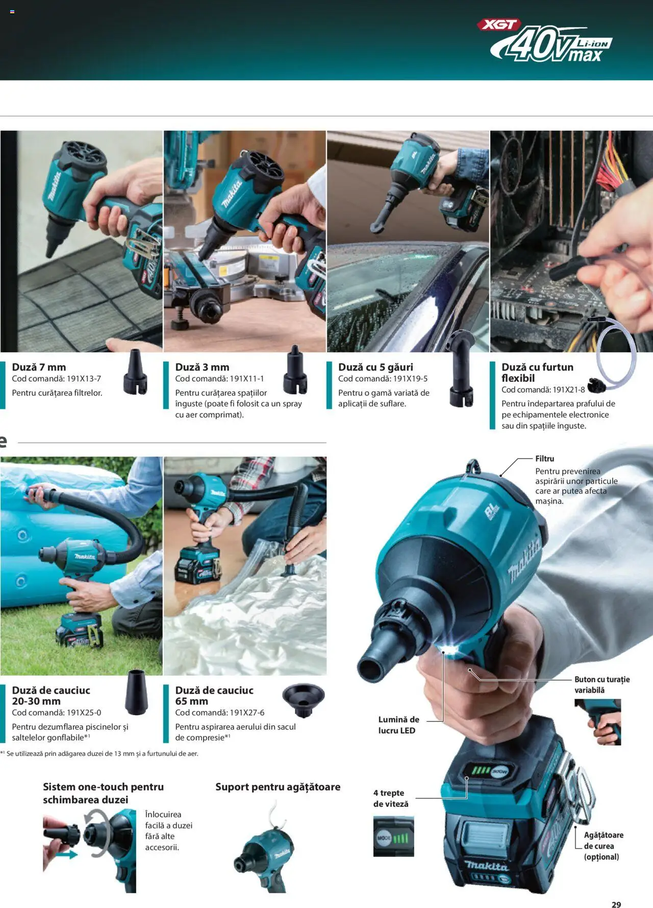 Makita catalog - Masini profesionale Makita XGT – valabil de la 20.06.2024 | Pagină: 29 | Produse: Curea