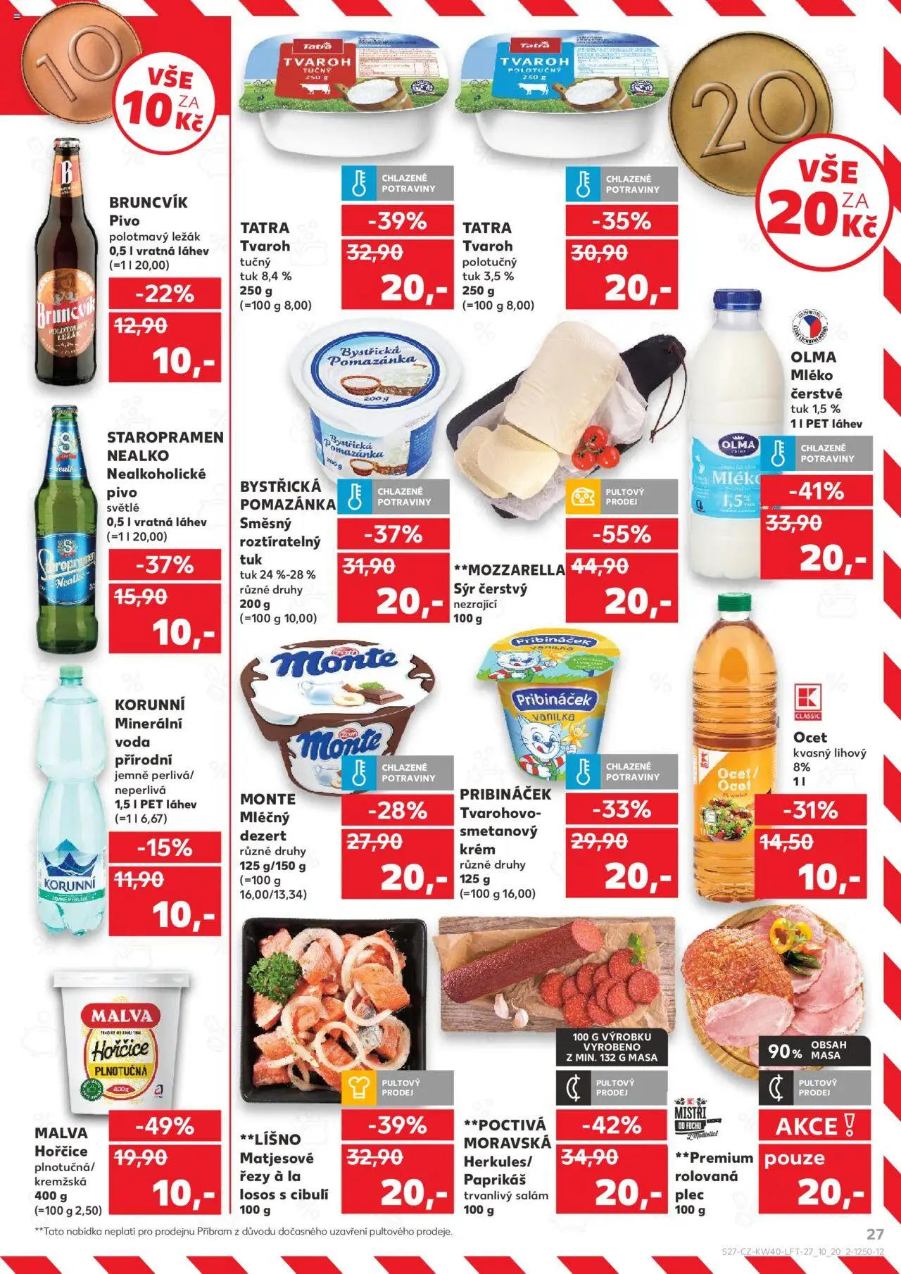 Kaufland leták od 01.10.2025 | Strana: 27 | Produkty: Staropramen, Salám, Pomazánka, Potraviny