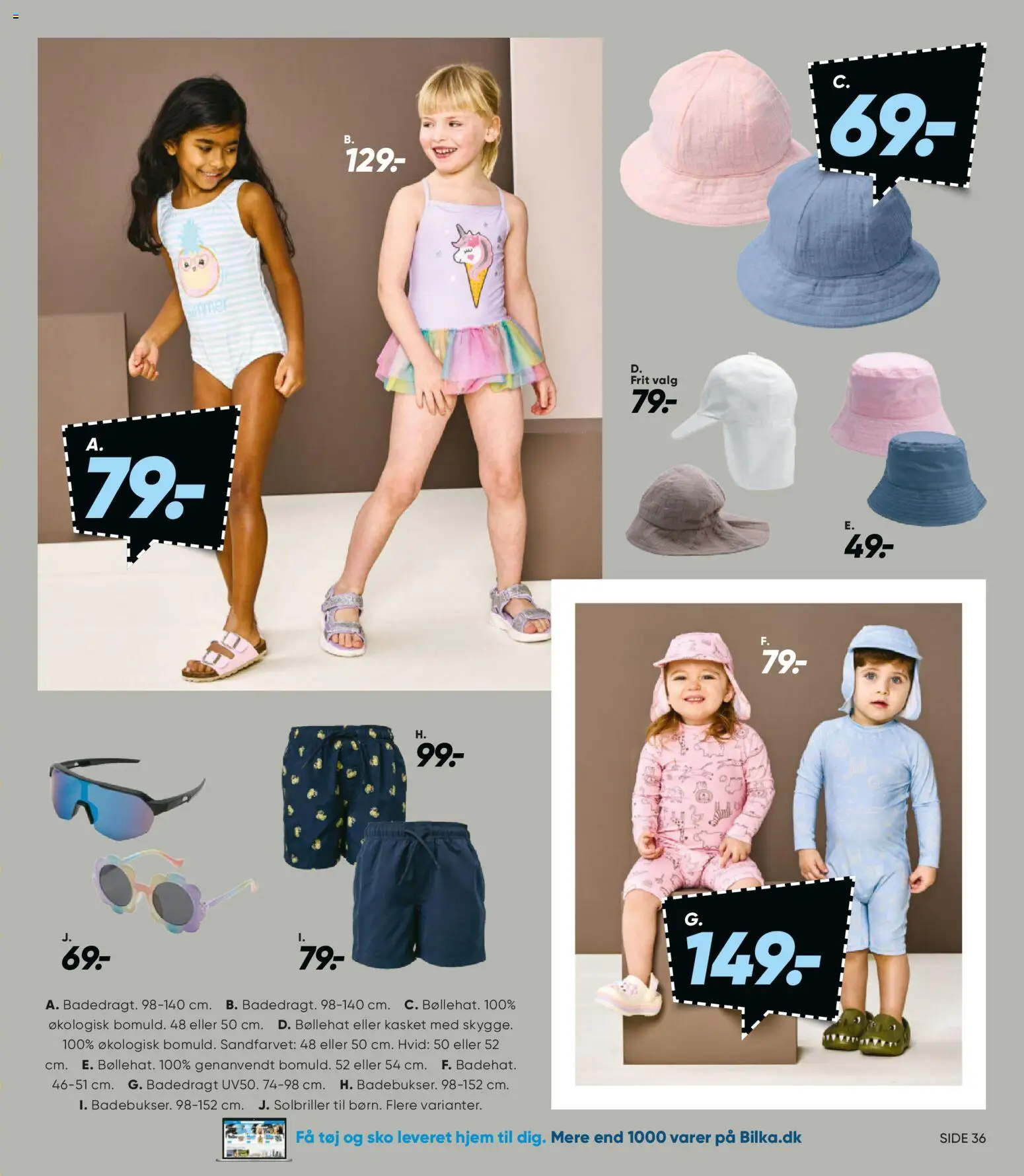 Bilka tilbudsavis – gyldig fra 20.03.2026 | Side: 43 | Produkter: Badedragt, Solbriller, Sko, Tøj