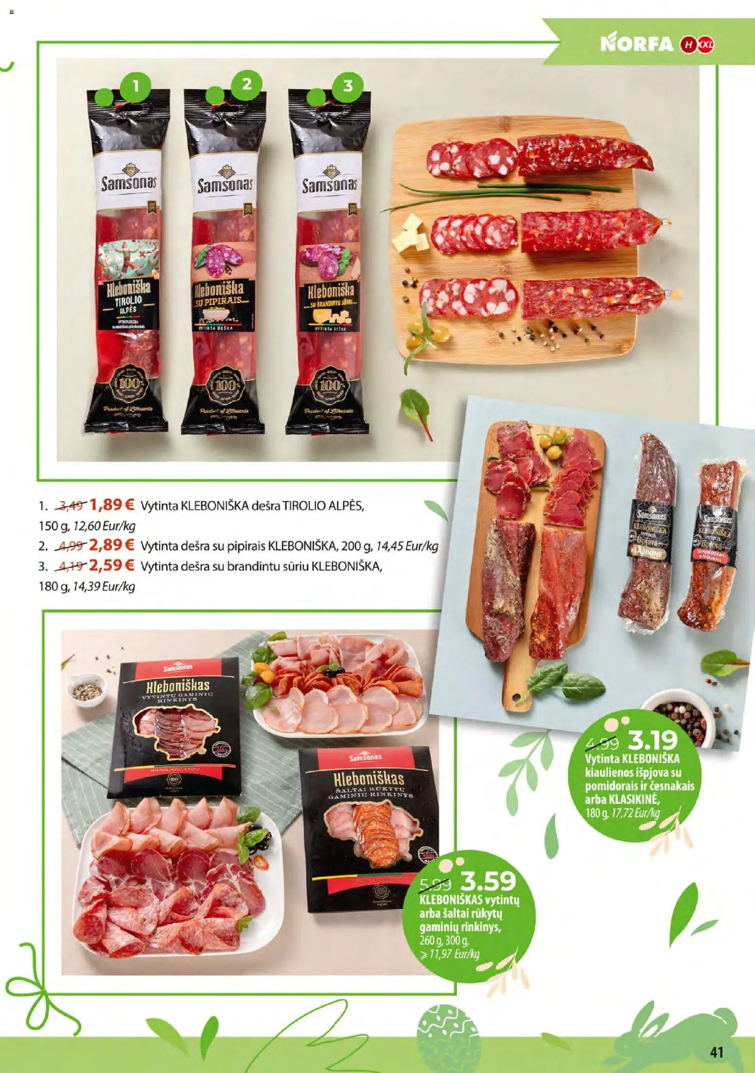NORFA akcijos nuo 24.03.2026 | Puslapis: 41 | Prekių: Kiaulienos, Dešra