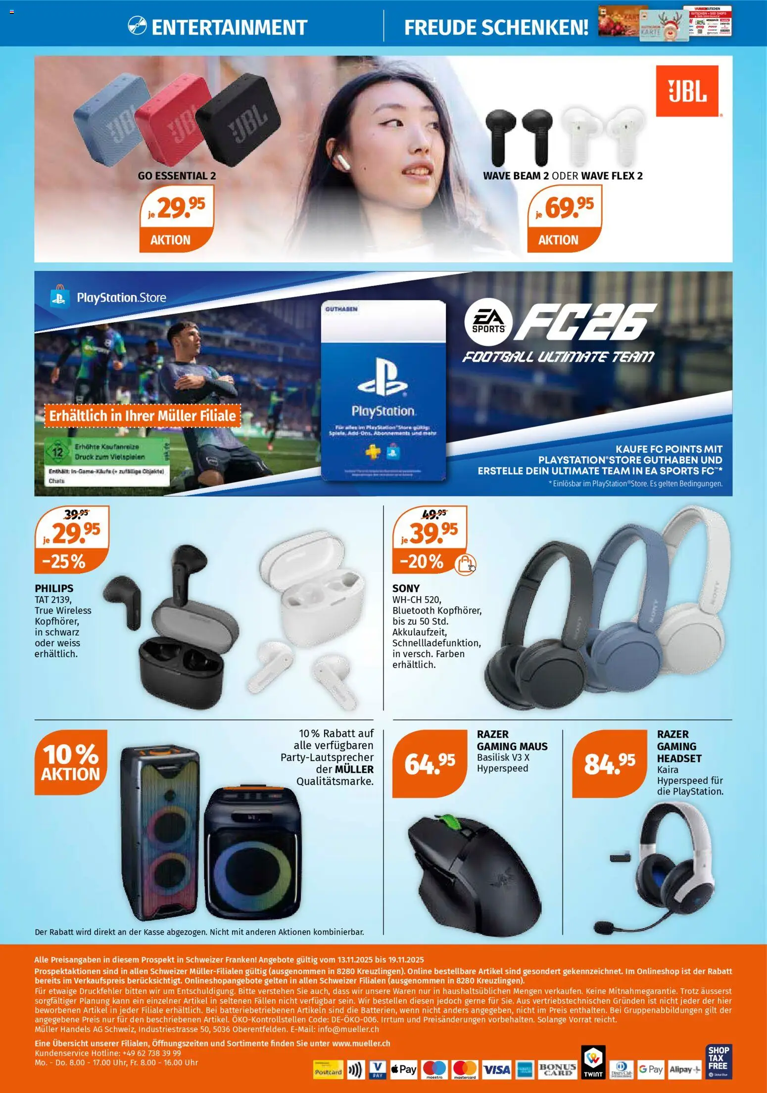 Müller Aktionen Kinder – gültig ab 13.11.2025 | Seite: 15 | Produkte: Maus, Video, Kopfhörer, Playstation