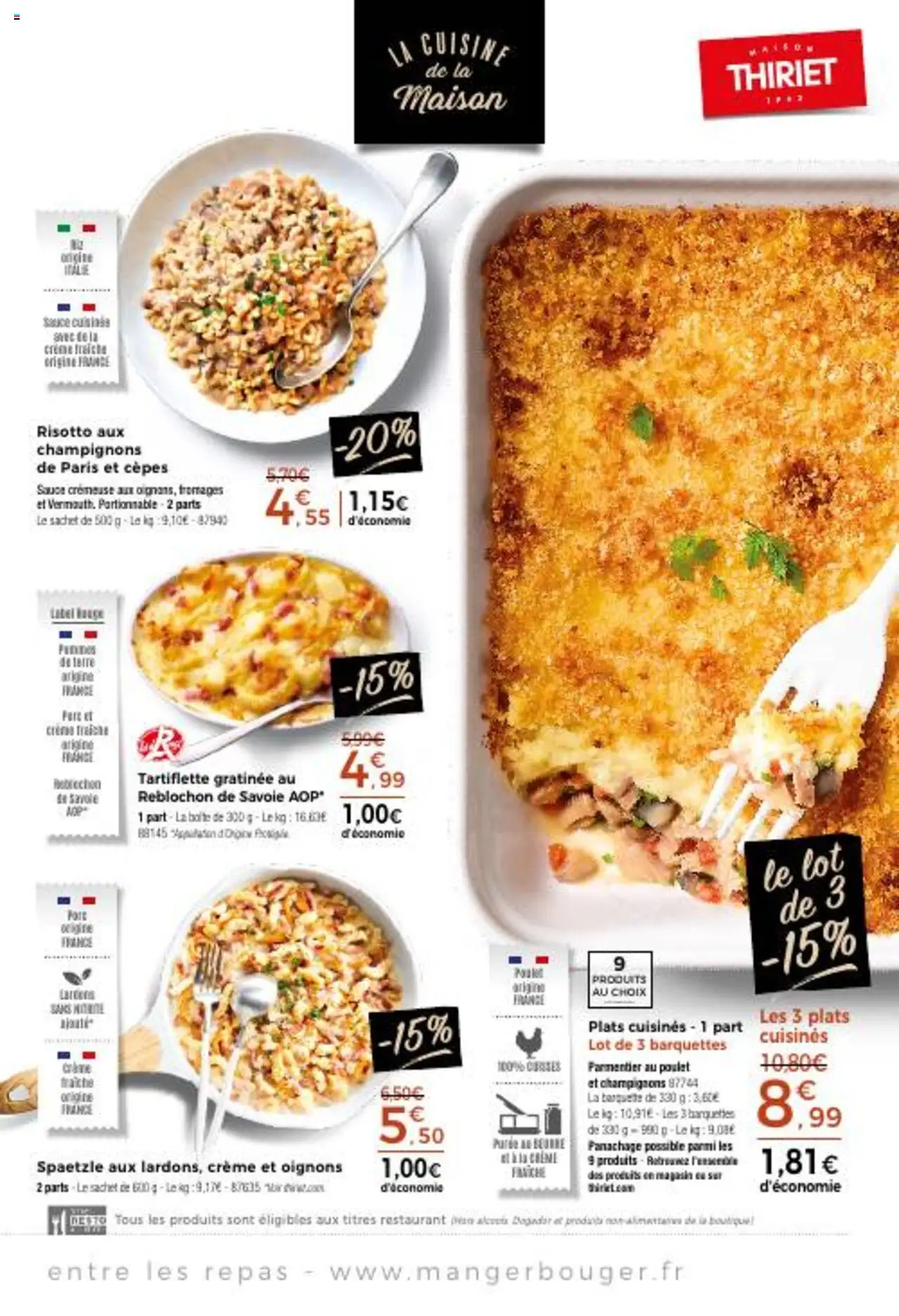 {H1} | Page: 13 | Produits: Reblochon, Tartiflette, Oignons, Crème