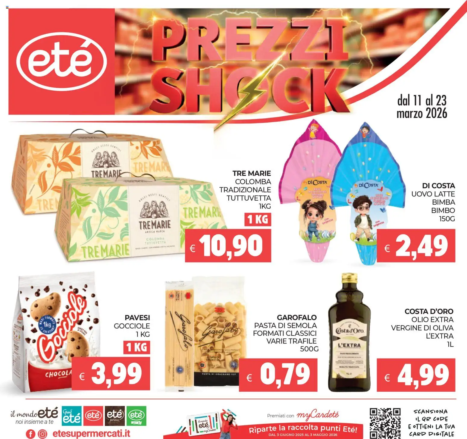 Volantino Eté del 11.03.2026 | Pagina: 1 | Prodotti: Tè, Latte, Olio, Pasta