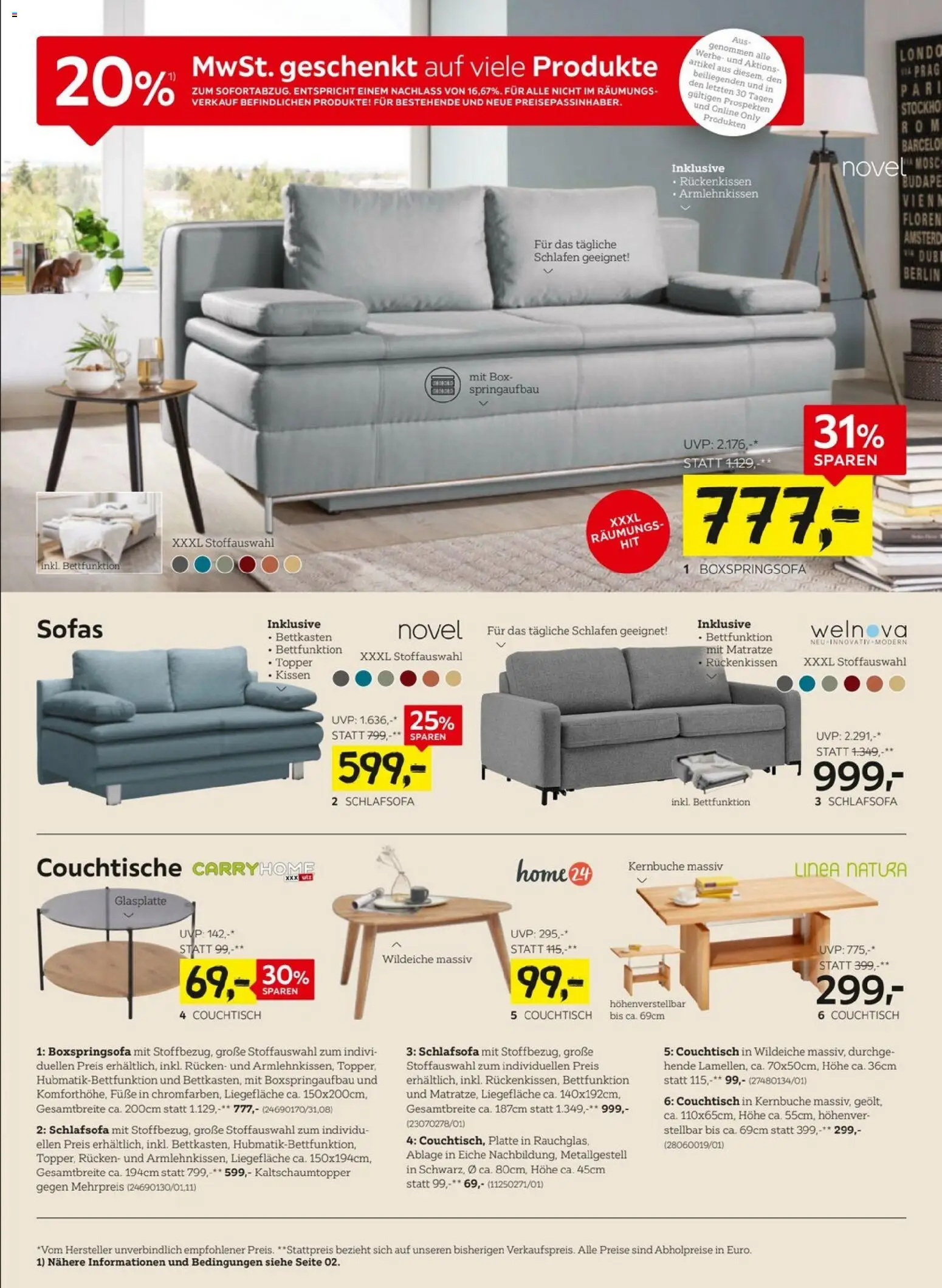 XXXLutz Schlafzimmer  gültig ab 29.12.2025 | Seite: 10 | Produkte: Matratze, Kissen, Couchtisch, Box