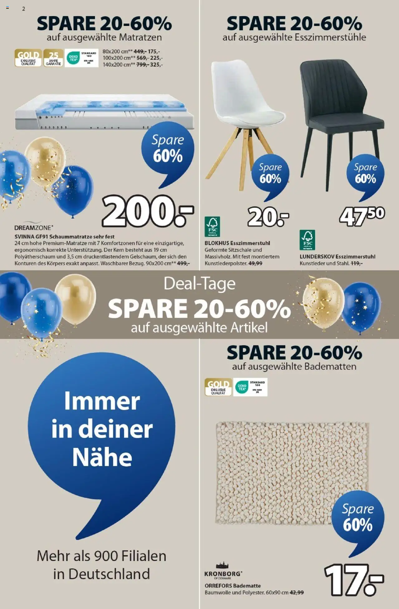 JYSK Produktkatalog – gültig ab 19.09.2025 | Seite: 2 | Produkte: Esszimmerstühle