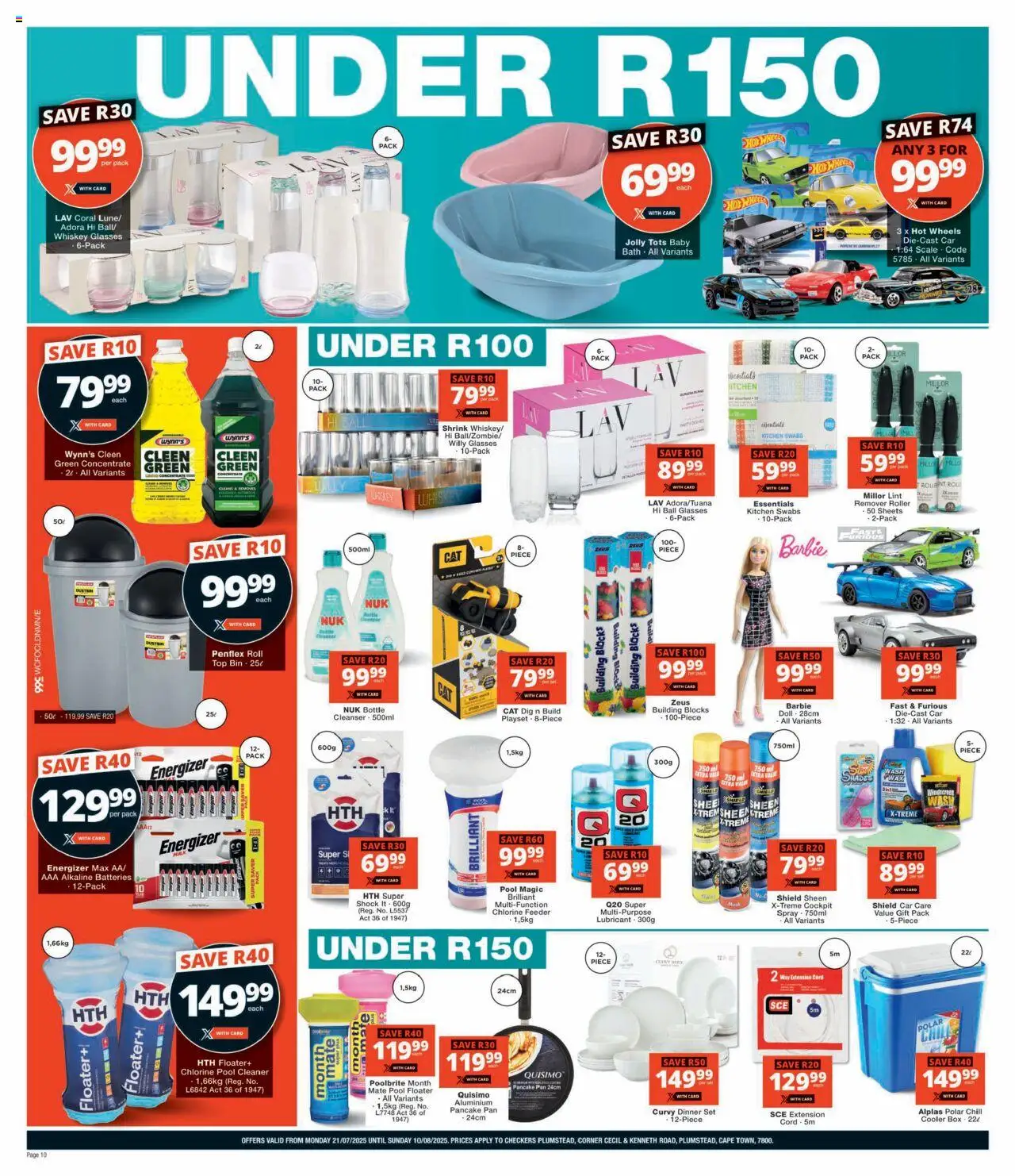 Checkers Western Cape - Plumstead Store Relaunch │ valid from 21.07.2025 | Page: 10 | Products: Playset, Cleen green, Cooler, Whiskey