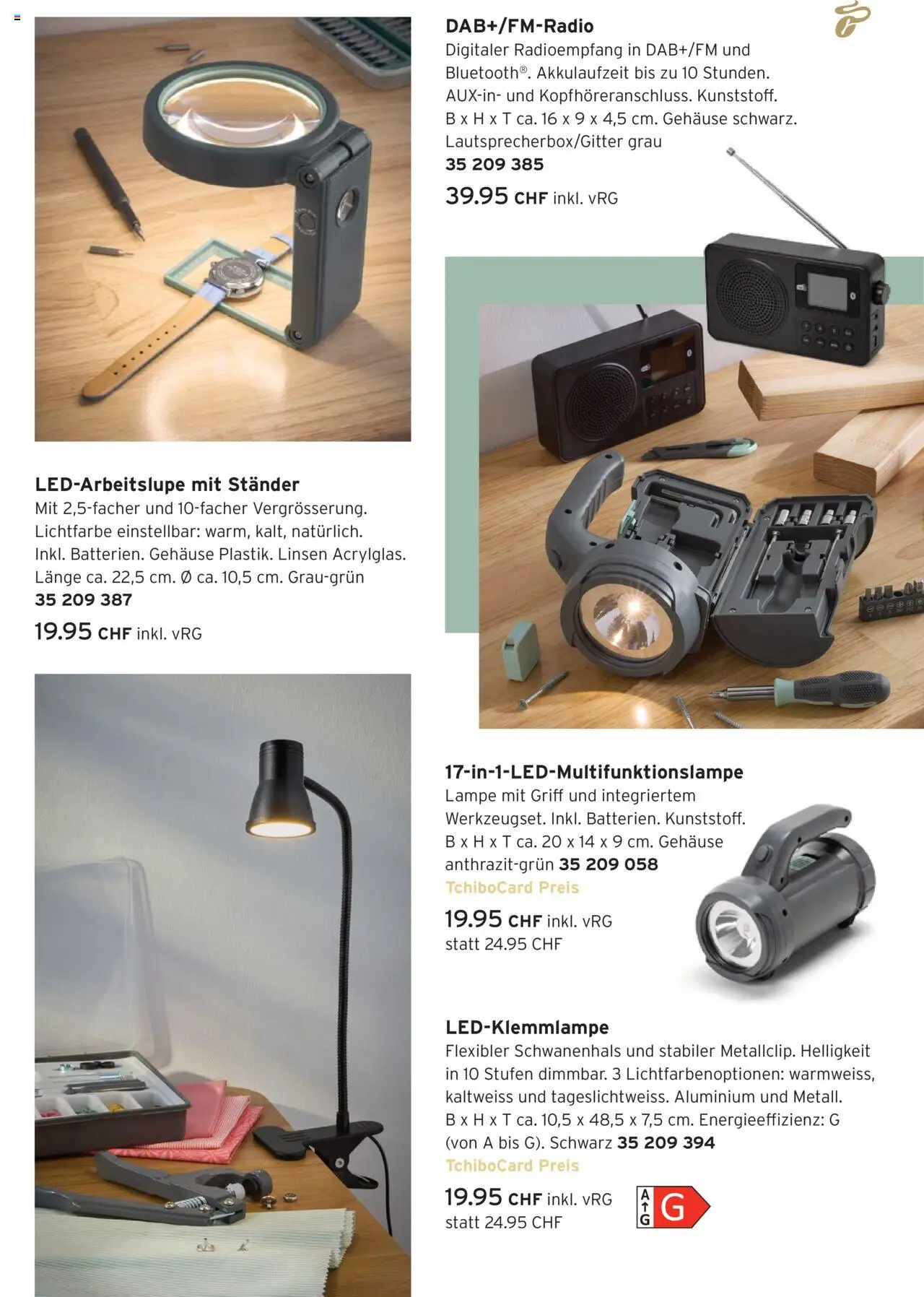 Tchibo Magazin Selbst gemacht ab 12.08.2025 | Seite: 13 | Produkte: Lampe