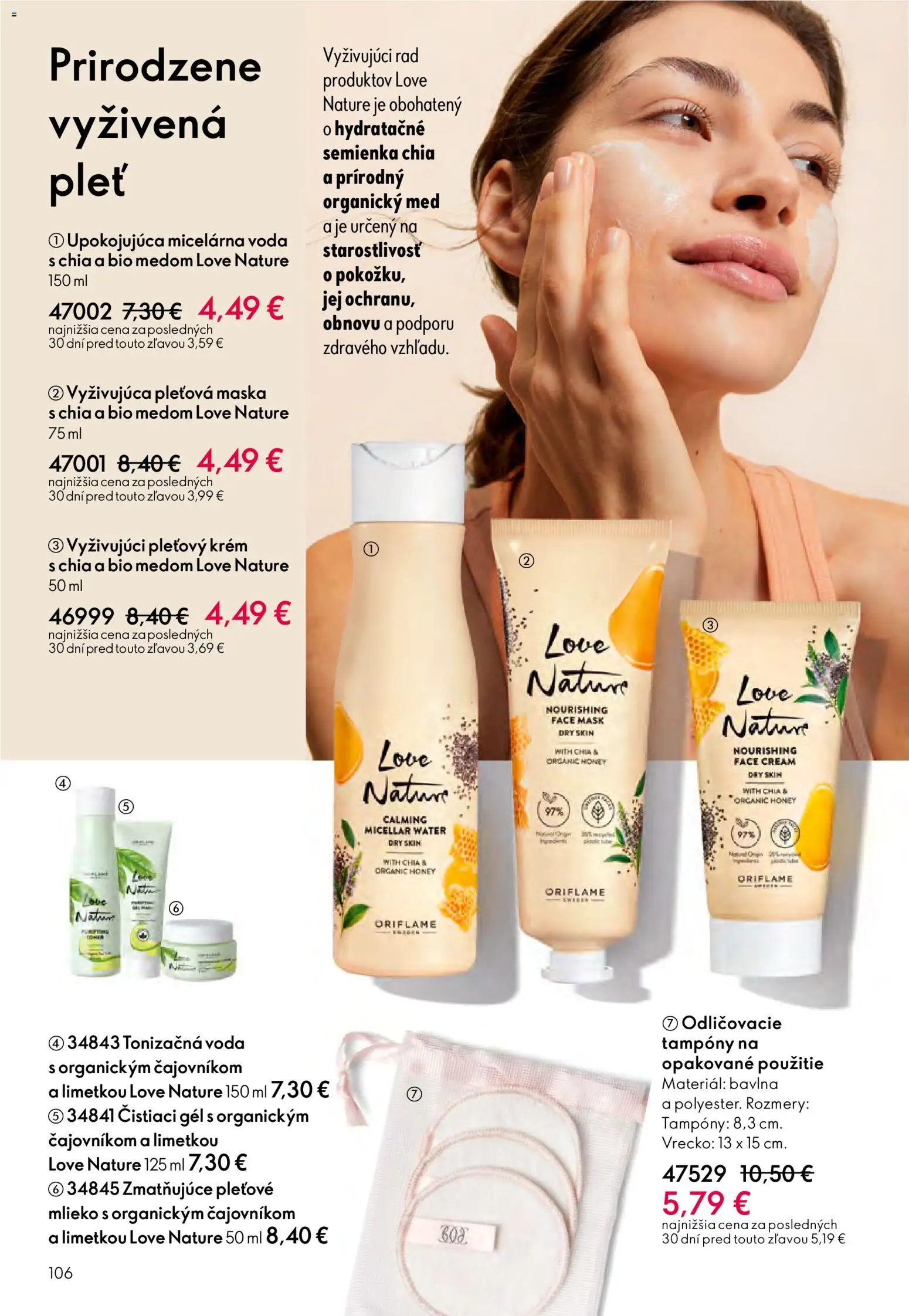 Nové Oriflame akcie – leták je platný od 24.12.2025 | Strana: 106 | Produkty: Mlieko, Maska, Voda, Med