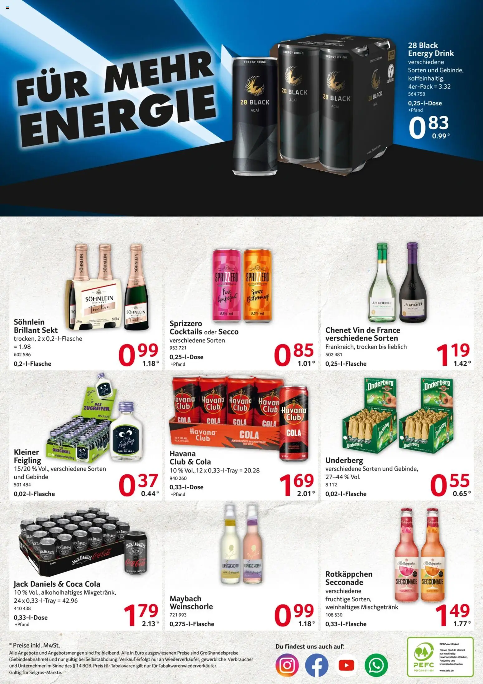 Selgros Prospekt 	 – gültig ab 19.02.2026 | Seite: 20 | Produkte: Energy, Sekt, Grapefruit, Rotkäppchen