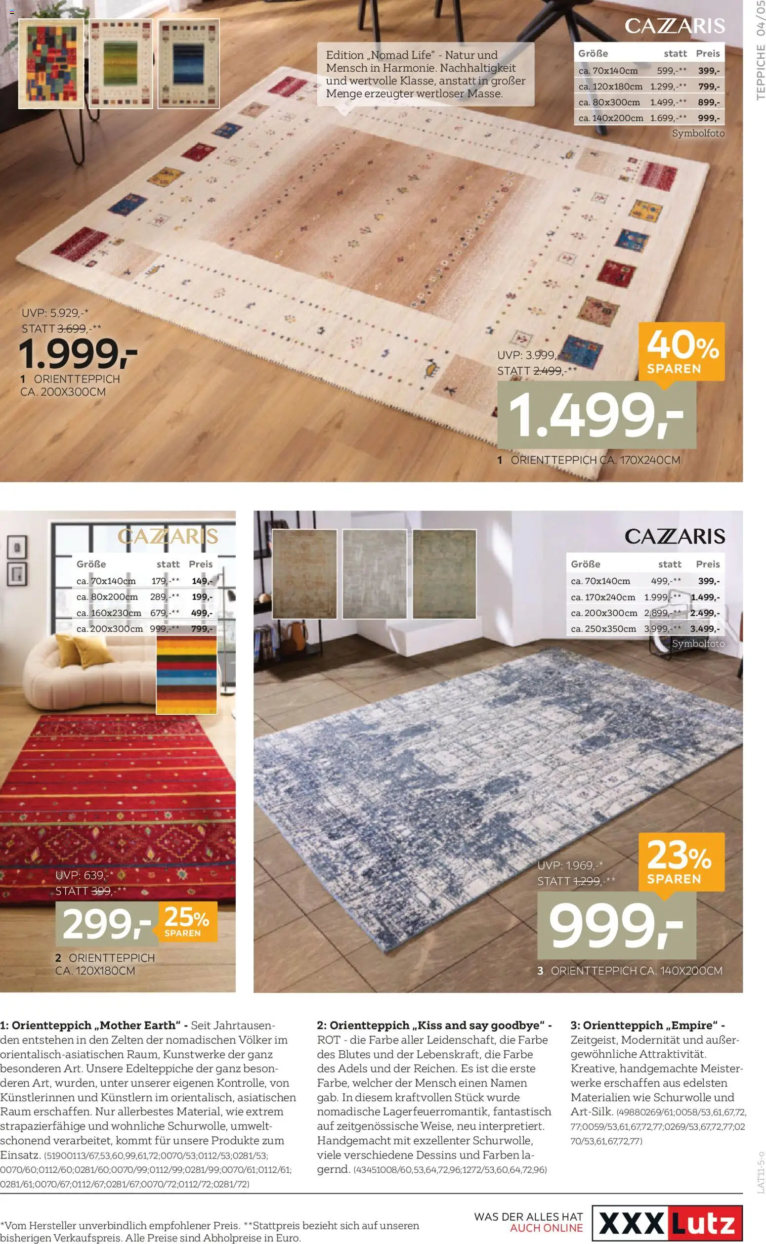 XXXLutz Teppichprodukten gültig ab 04.11.2025 | Seite: 5