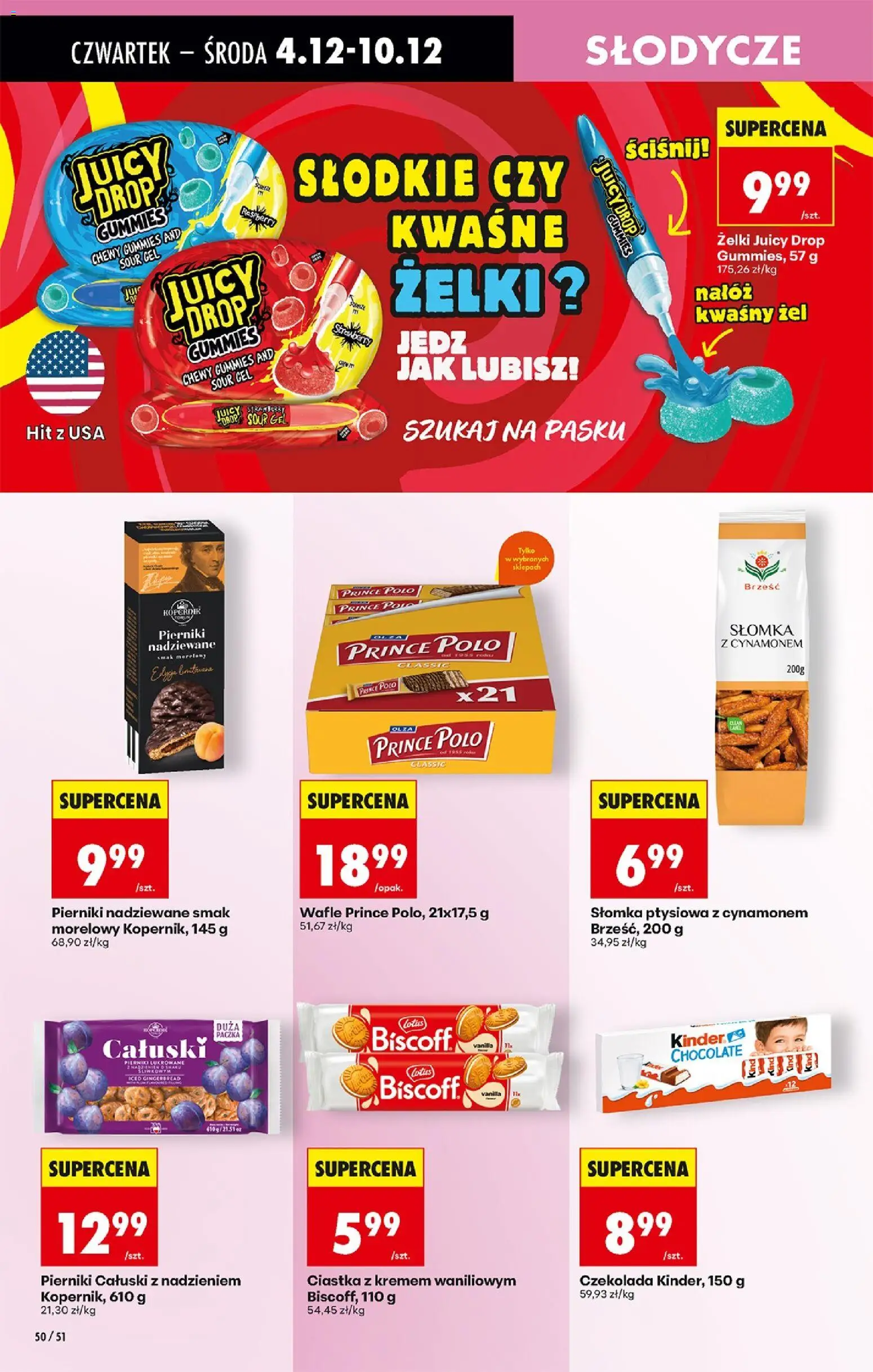 Biedronka gazetka - Oferta w tym tygodniu od 04.12.2025 | Strona: 62 | Produkty: Pierniki, Ciastka z kremem, Wafle, Słomka ptysiowa