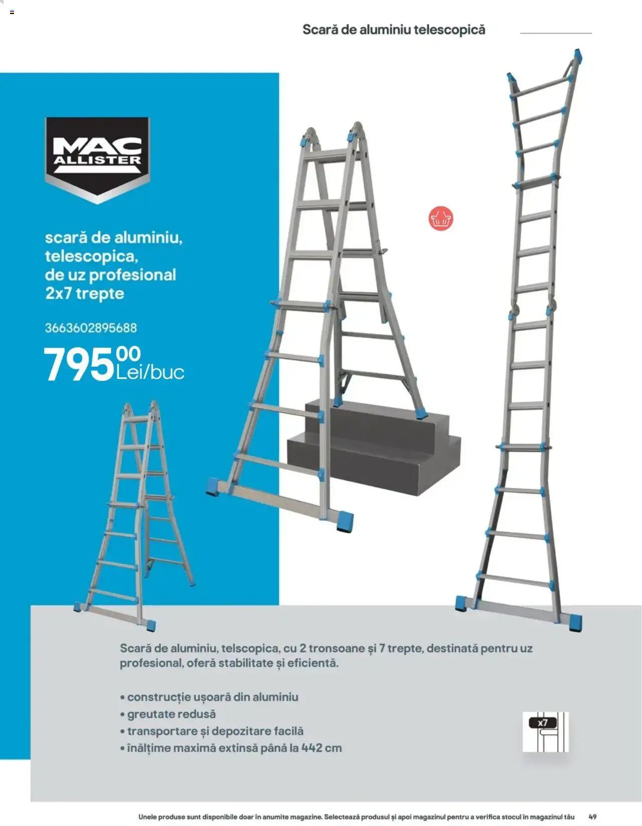 Noul catalog Brico Depot – valabil de la 13.06.2024 | Pagină: 49 | Produse: Scară