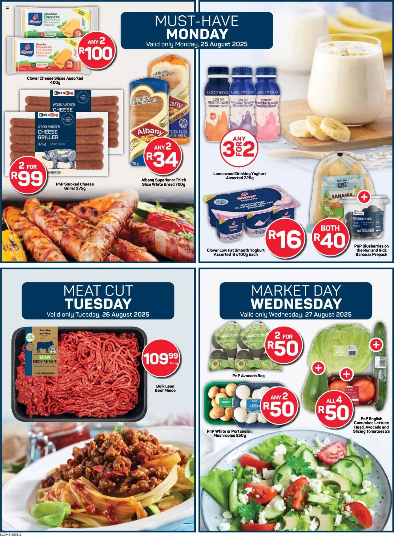Pick n Pay KwaZulu-Natal - Weekly Specials │ valid from 25.08.2025 | Page: 2 | Products: Blueberries, Yoghurt, Avocados, Griller