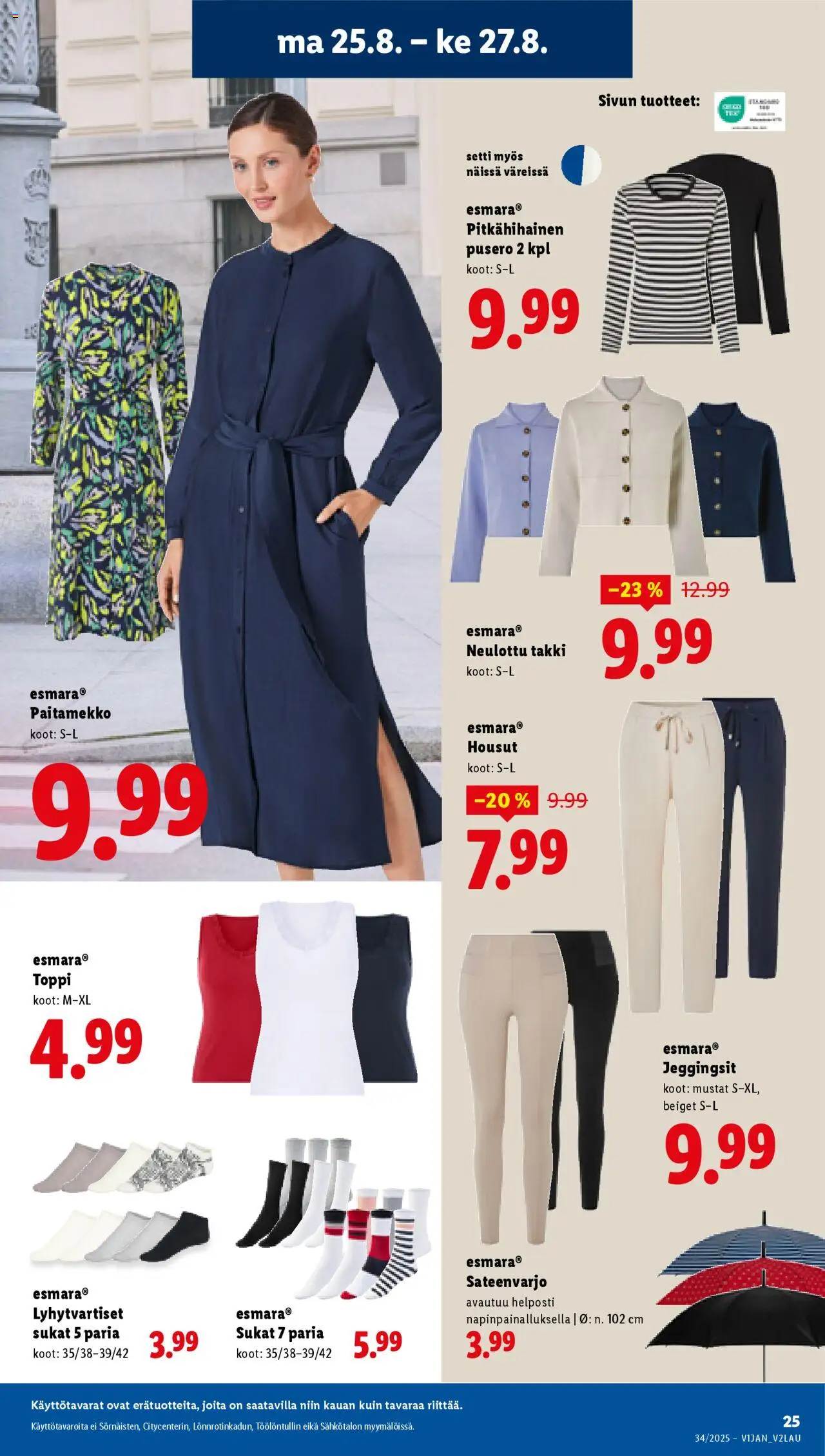  | Sivu: 29 | Tuotteet: Pusero, Takki, Sukat, Sateenvarjo
