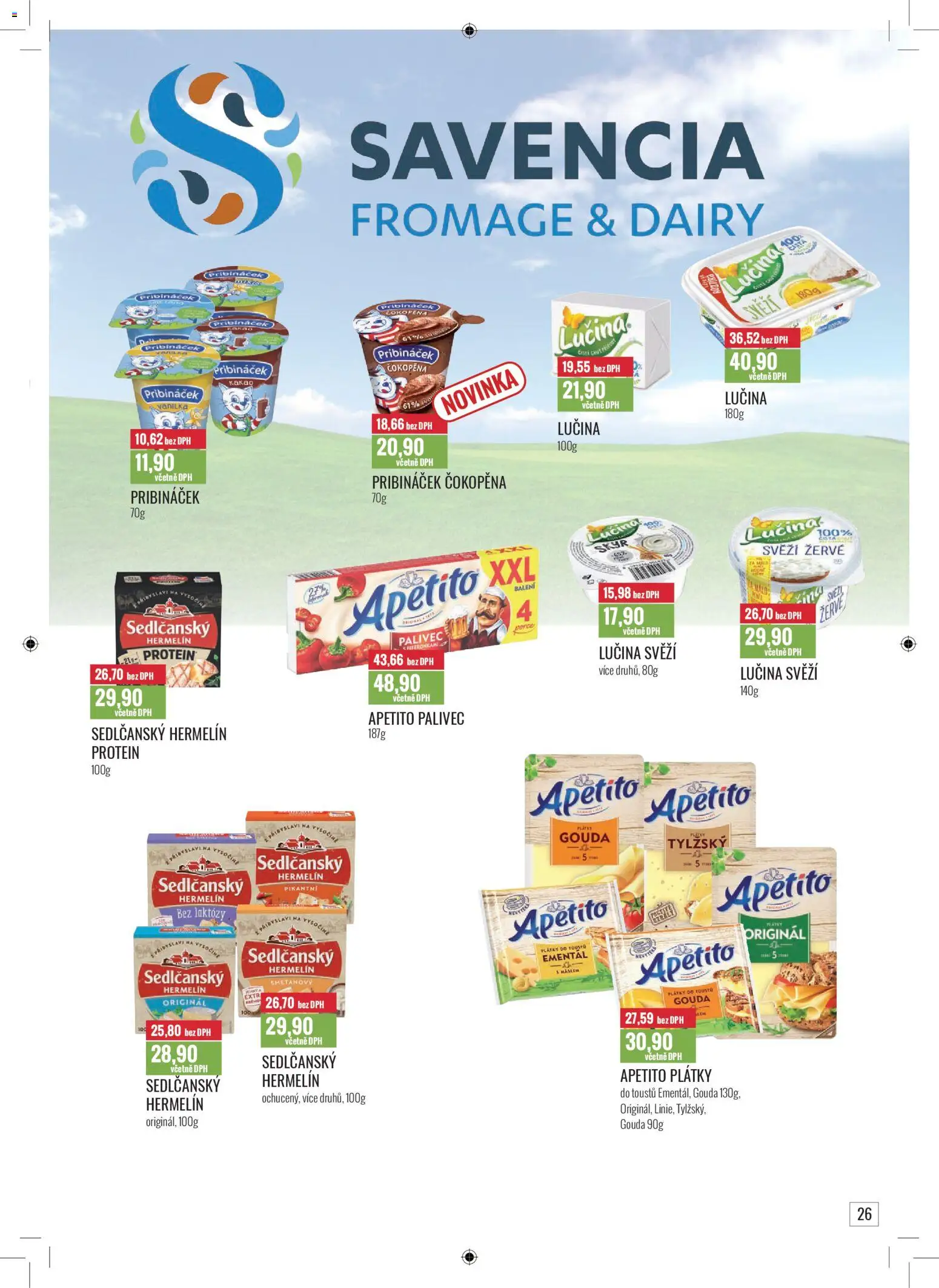 Ratio leták od 01.01.2026 | Strana: 27 | Produkty: Gouda, Hermelín, Žervé, Kakao