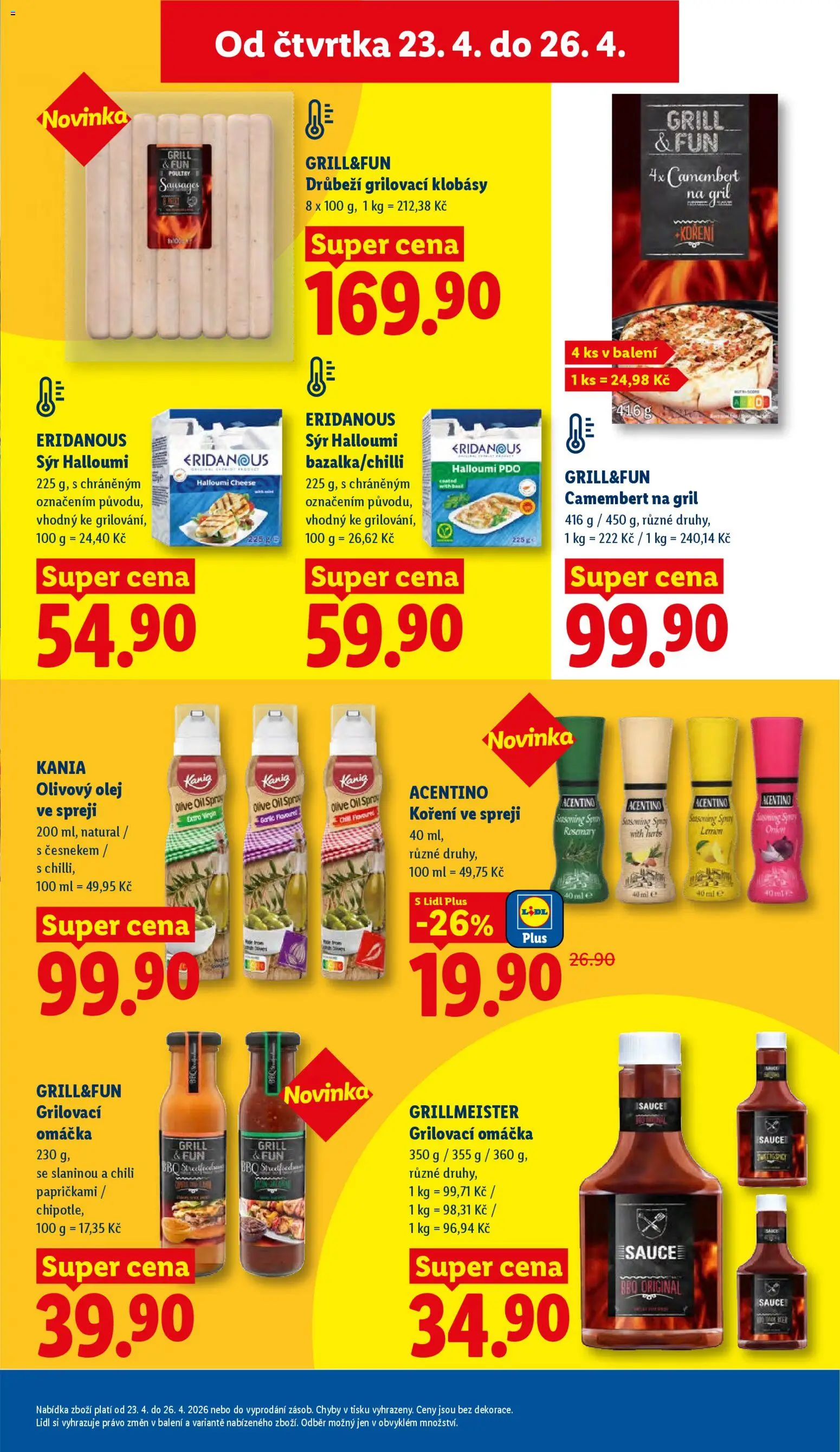 Lidl leták od 23.04.2026 | Strana: 15 | Produkty: Olivový olej, Sýr, Halloumi sýr, Koření