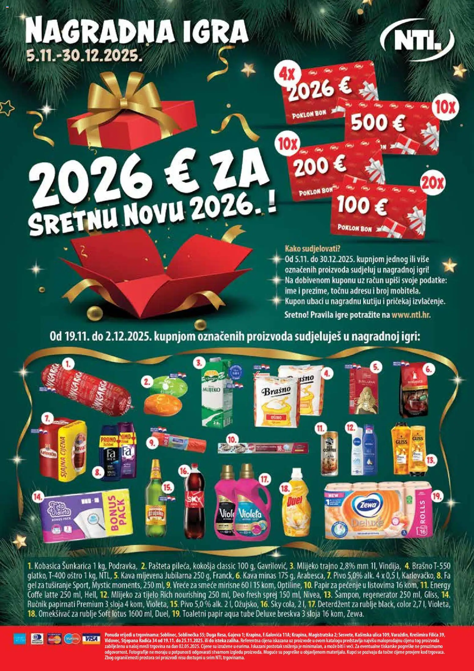 NTL katalog | vrijedi od 19.11.2025 | Stranica: 28 | Proizvodi: Kava, Pašteta, Kobasica, Zewa