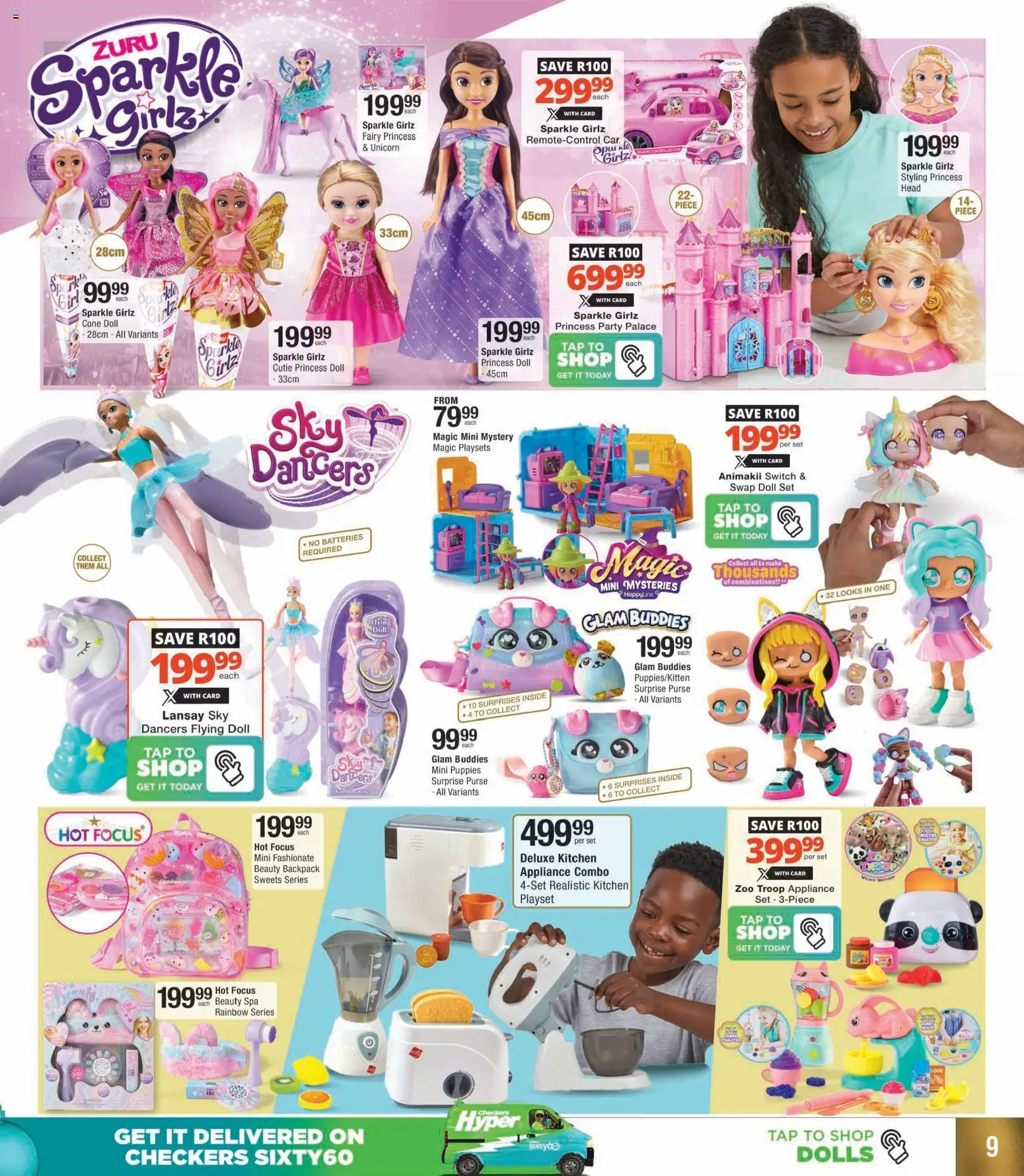 New Checkers catalogue – valid from 01.12.2025 | Page: 9 | Products: Backpack, Playset, Switch, Tap