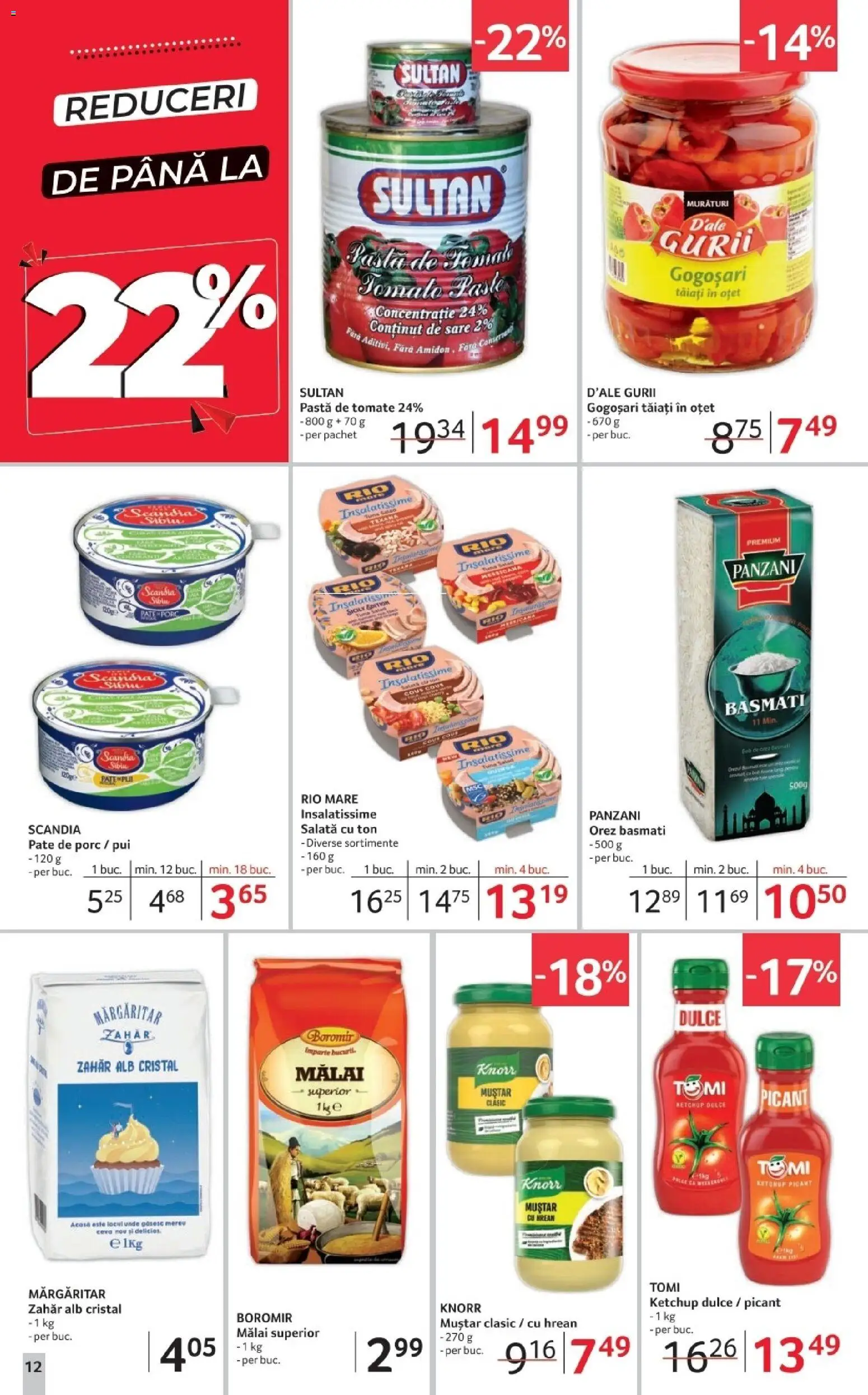 Noul catalog Selgros – valabil de la 12.12.2025 | Pagină: 12 | Produse: Pastă de tomate, Orez, Muștar, Salată