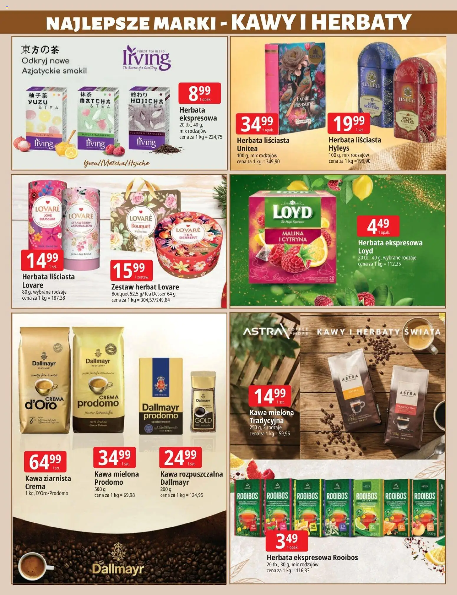 E.Leclerc gazetka - Zielona Góra od 28.04.2026 | Strona: 10 | Produkty: Malina, Herbata liściasta, Kawa ziarnista, Kawa rozpuszczalna