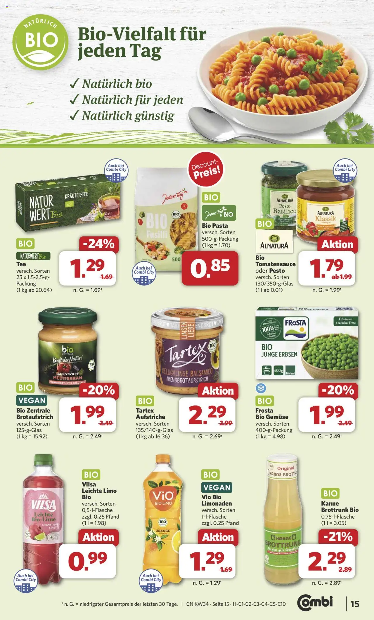 Combi Prospekt 	 - gültig ab dem 18.08.2025 | Seite: 18 | Produkte: Granatapfel, Gemüse, Pasta, Erbsen