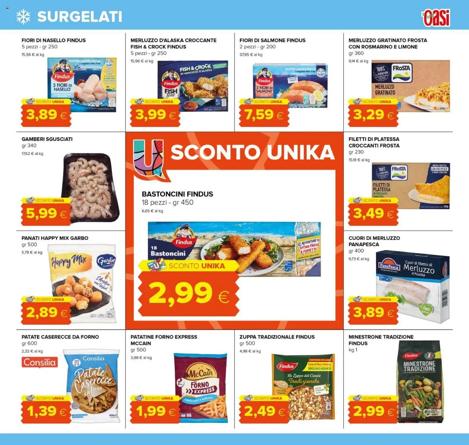 Volantino Oasi del 21.11.2025 | Pagina: 11 | Prodotti: Rosmarino, Pesce, Merluzzo, Patatine