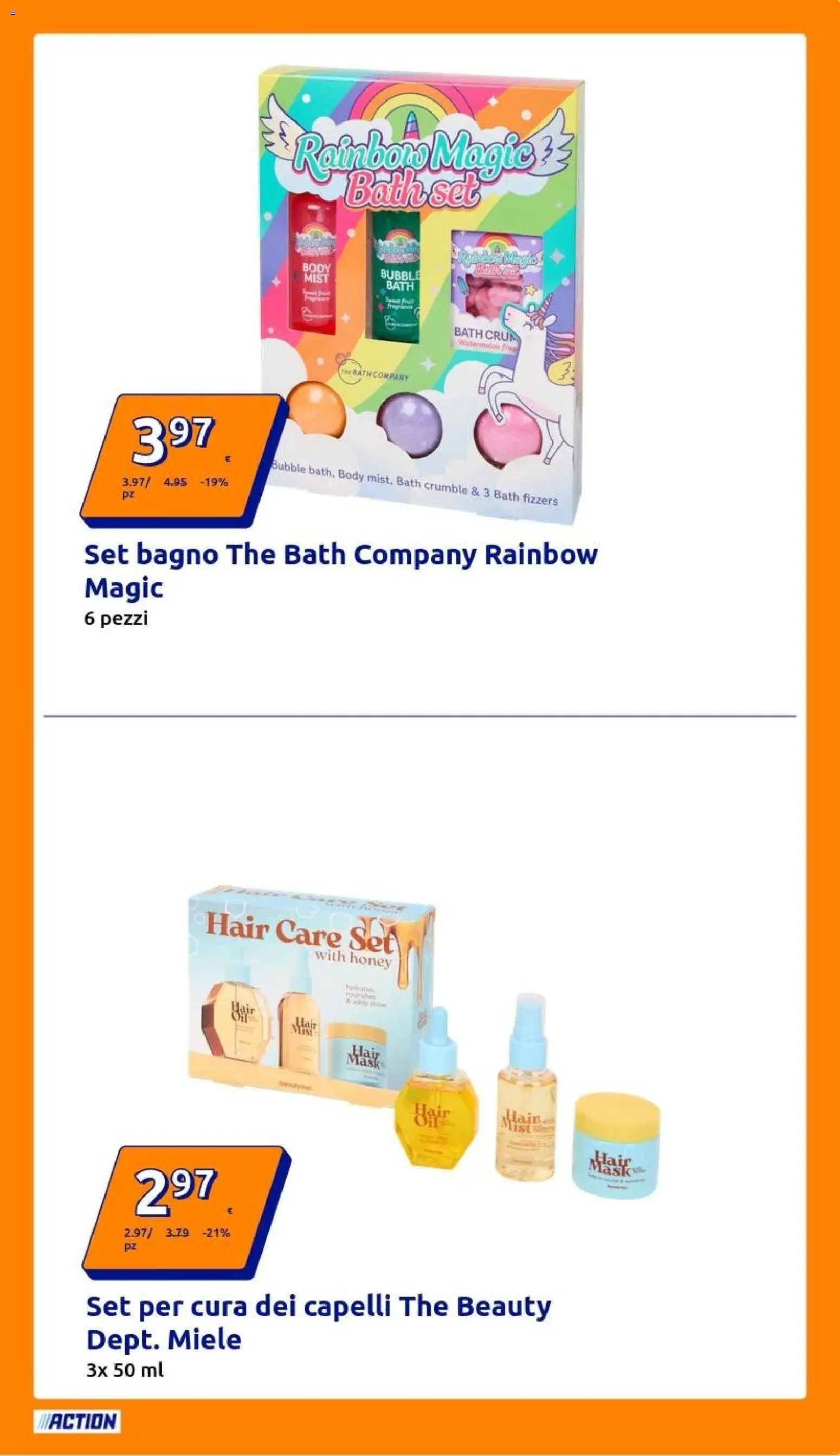 Volantino Action del 10.12.2025 | Pagina: 7 | Prodotti: The, Miele, Bagno