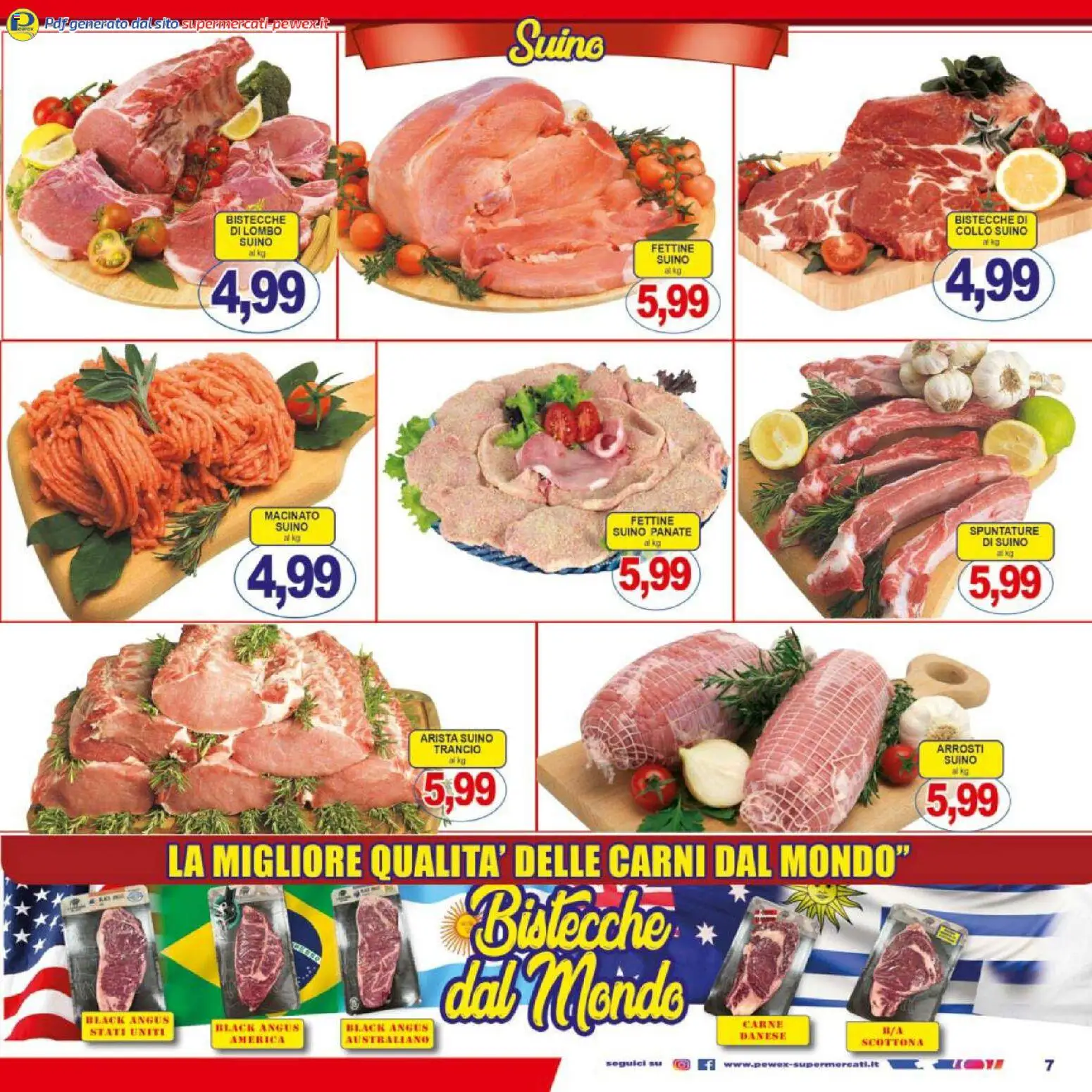 Volantino Pewex del 17.03.2026 | Pagina: 7 | Prodotti: Suino, Macinato